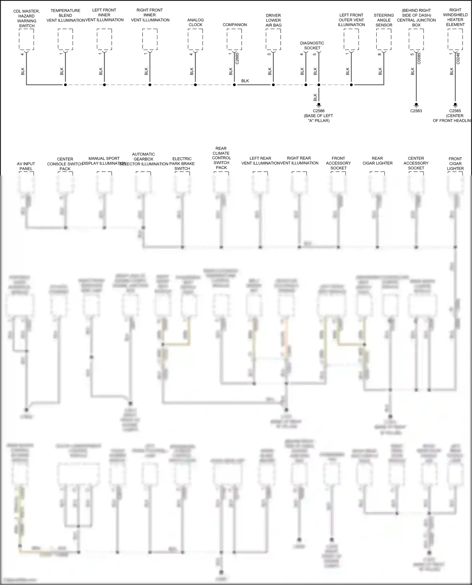 Land Rover Range Rover L322 (2009-2012) rear automatic temperature control module wiring diagram  (2 of 4)