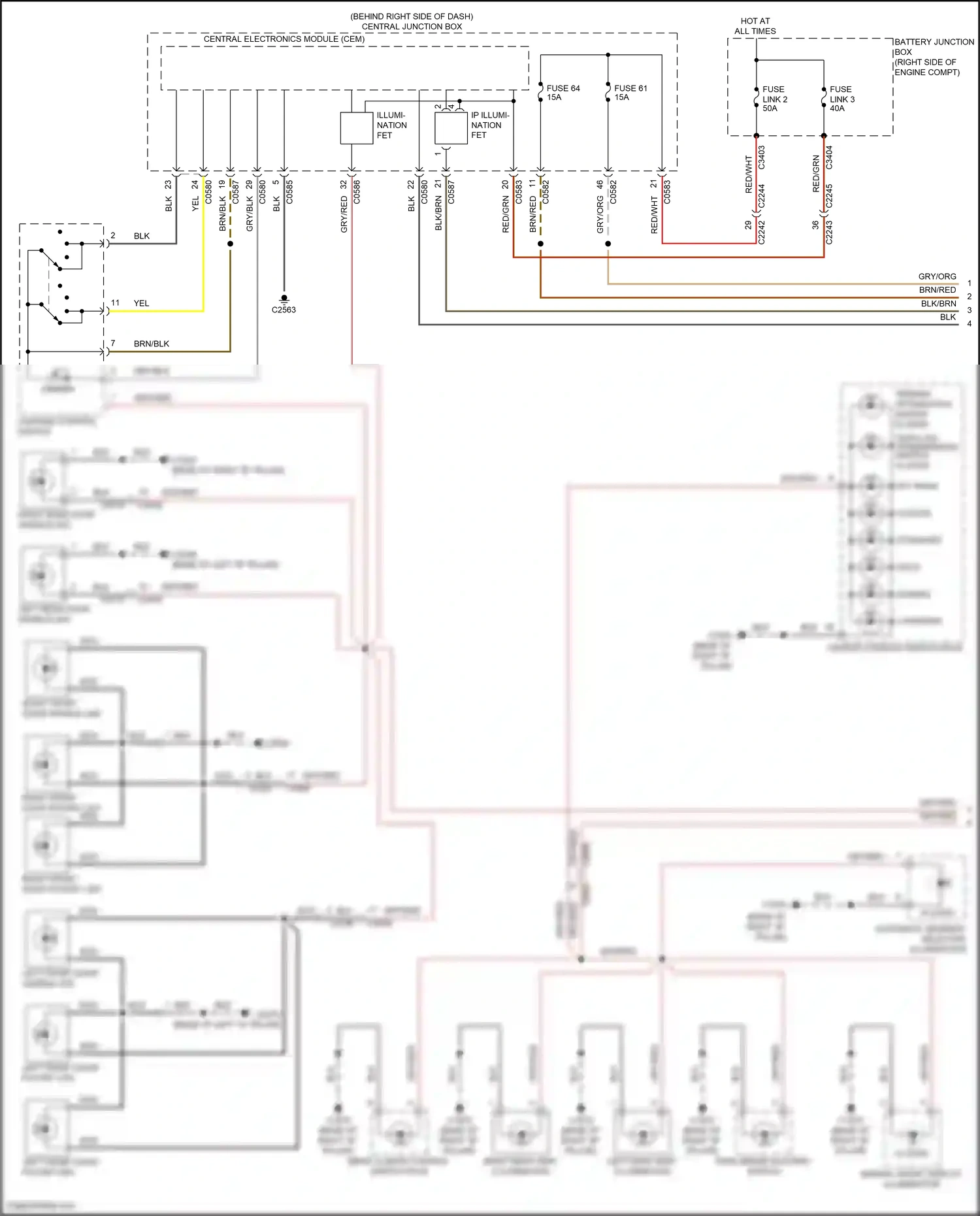 Land Rover Range Rover L322 (2009-2012) terrain optimization switch wiring diagram  (1 of 2)