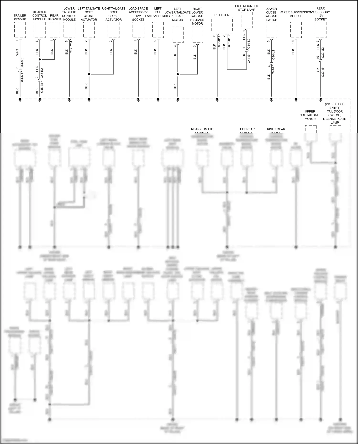 Land Rover Range Rover L405 (2012-2017) blower control module wiring diagram  (2 of 2)