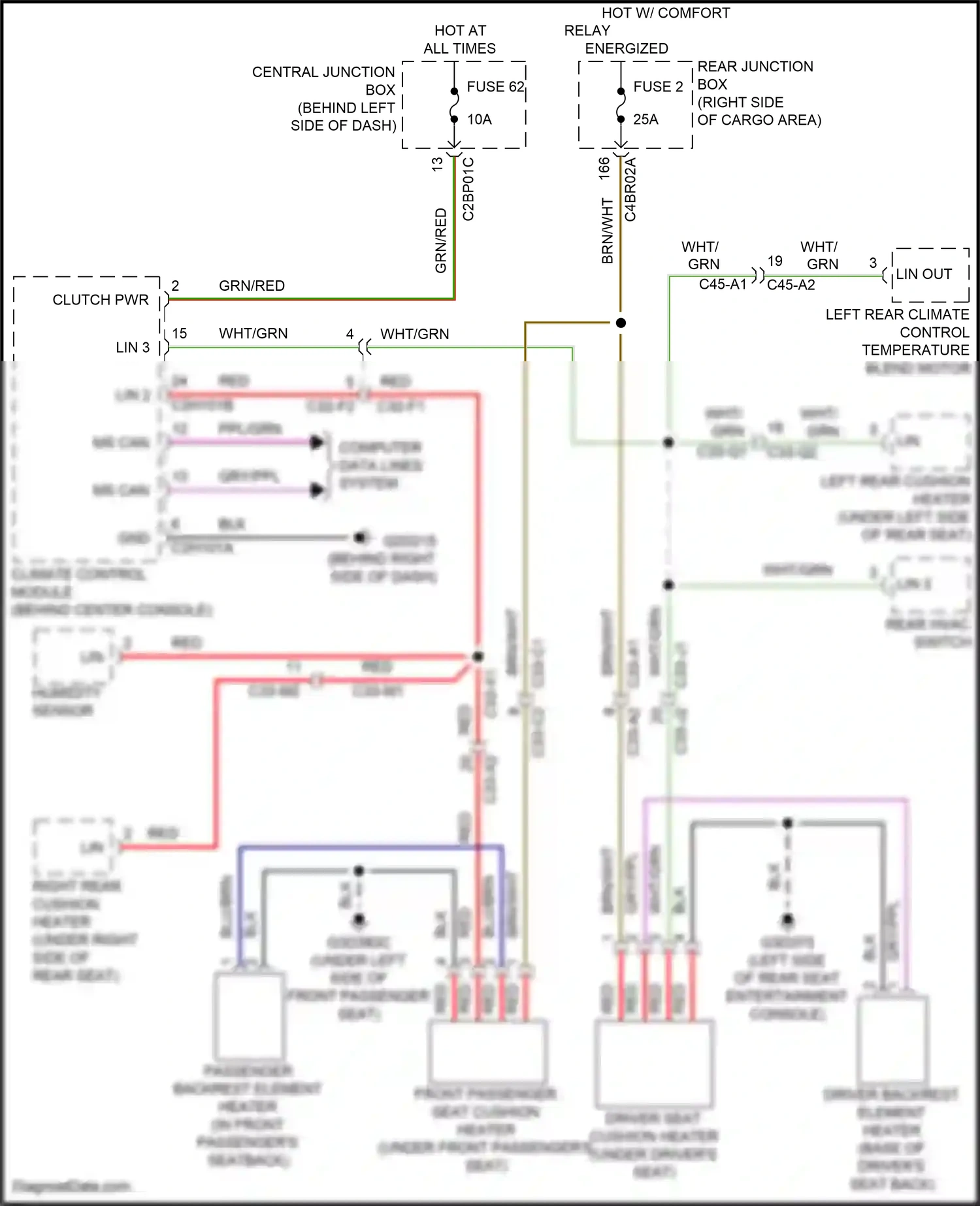 Land Rover Range Rover L405 (2012-2017) climate control module wiring diagram  (5 of 15)