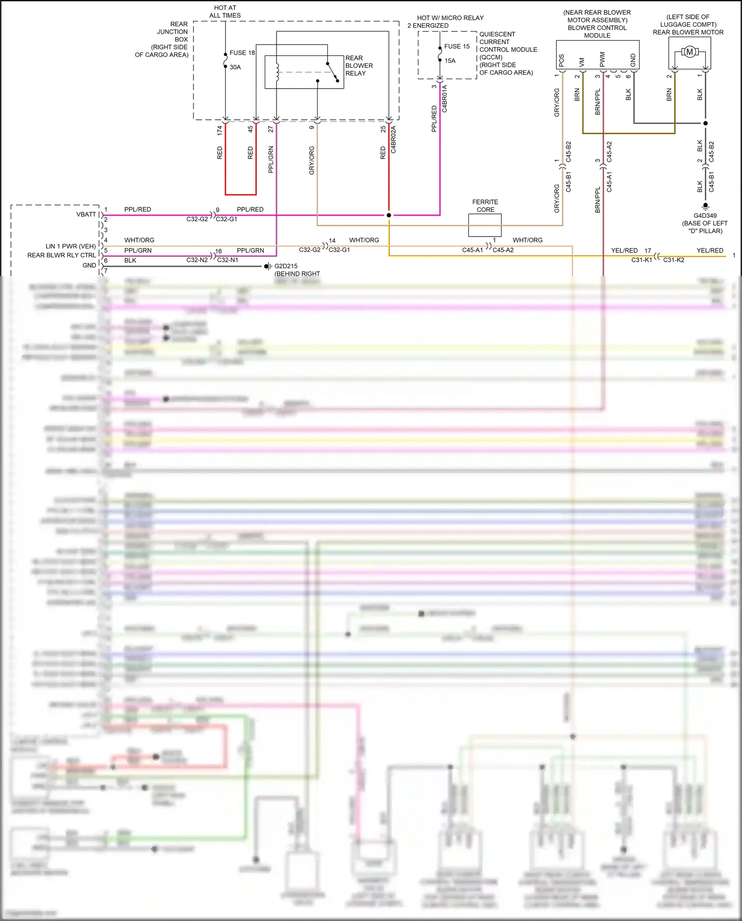 Land Rover Range Rover L405 (2012-2017) climate control module wiring diagram  (1 of 15)