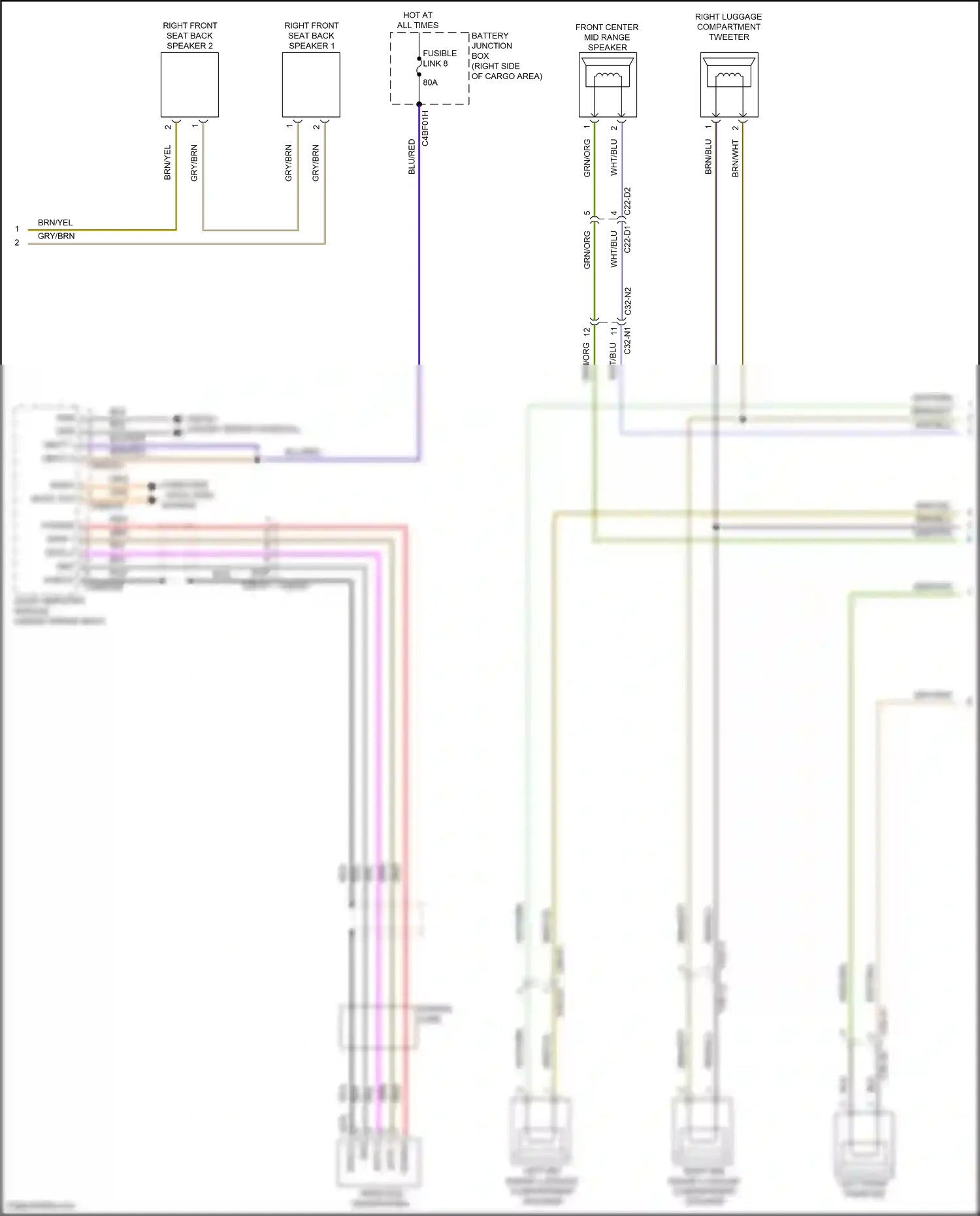 Land Rover Range Rover L405 (2012-2017) computer data lines wiring diagram  (1 of 2)