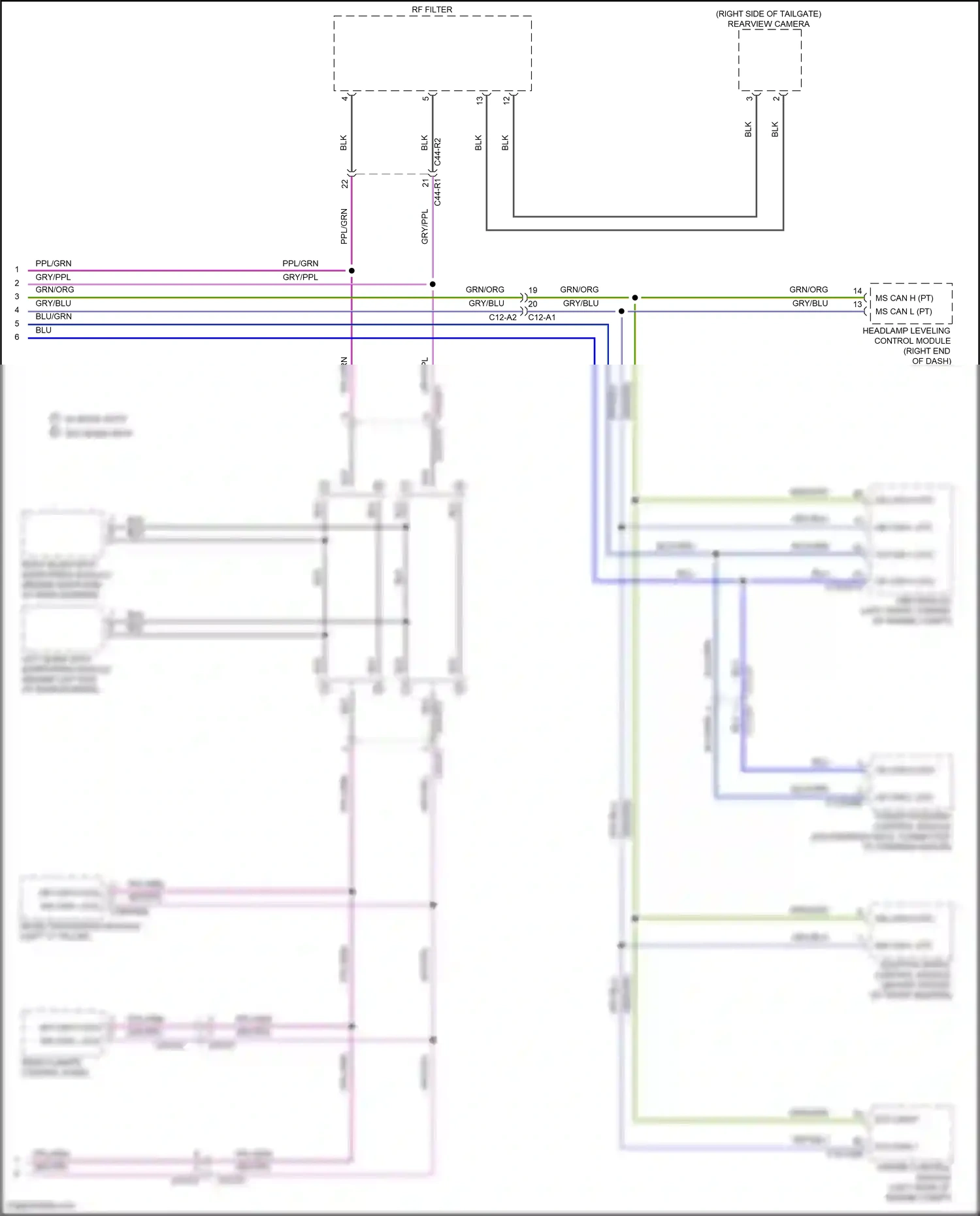 Land Rover Range Rover L405 (2012-2017) engine control module wiring diagram  (2 of 2)