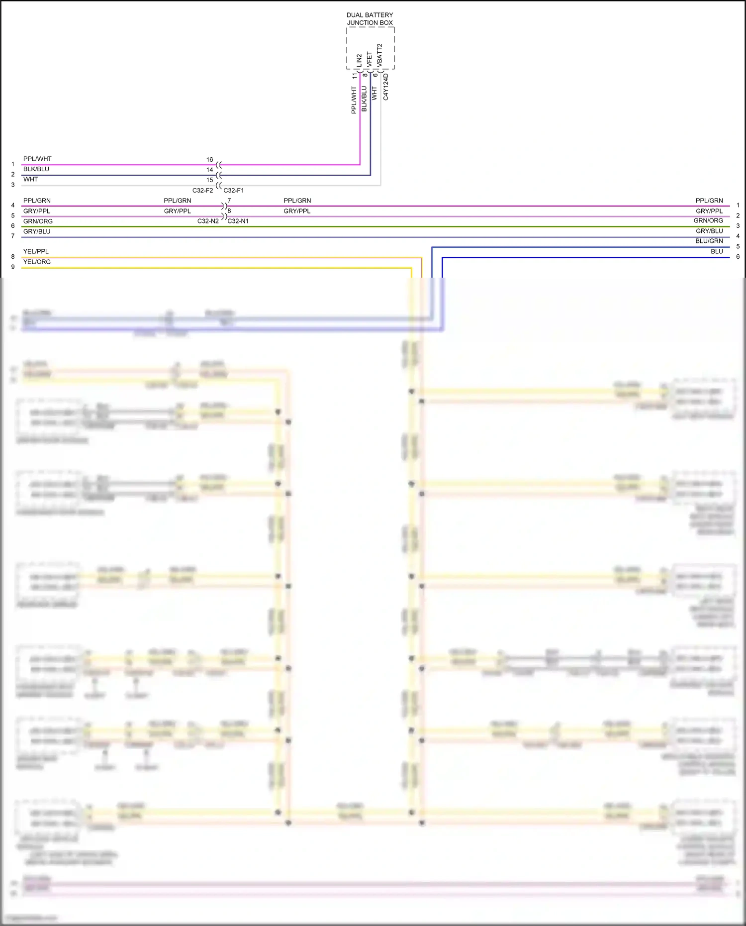 Land Rover Range Rover L405 (2012-2017) powered tailgate module wiring diagram  (1 of 1)