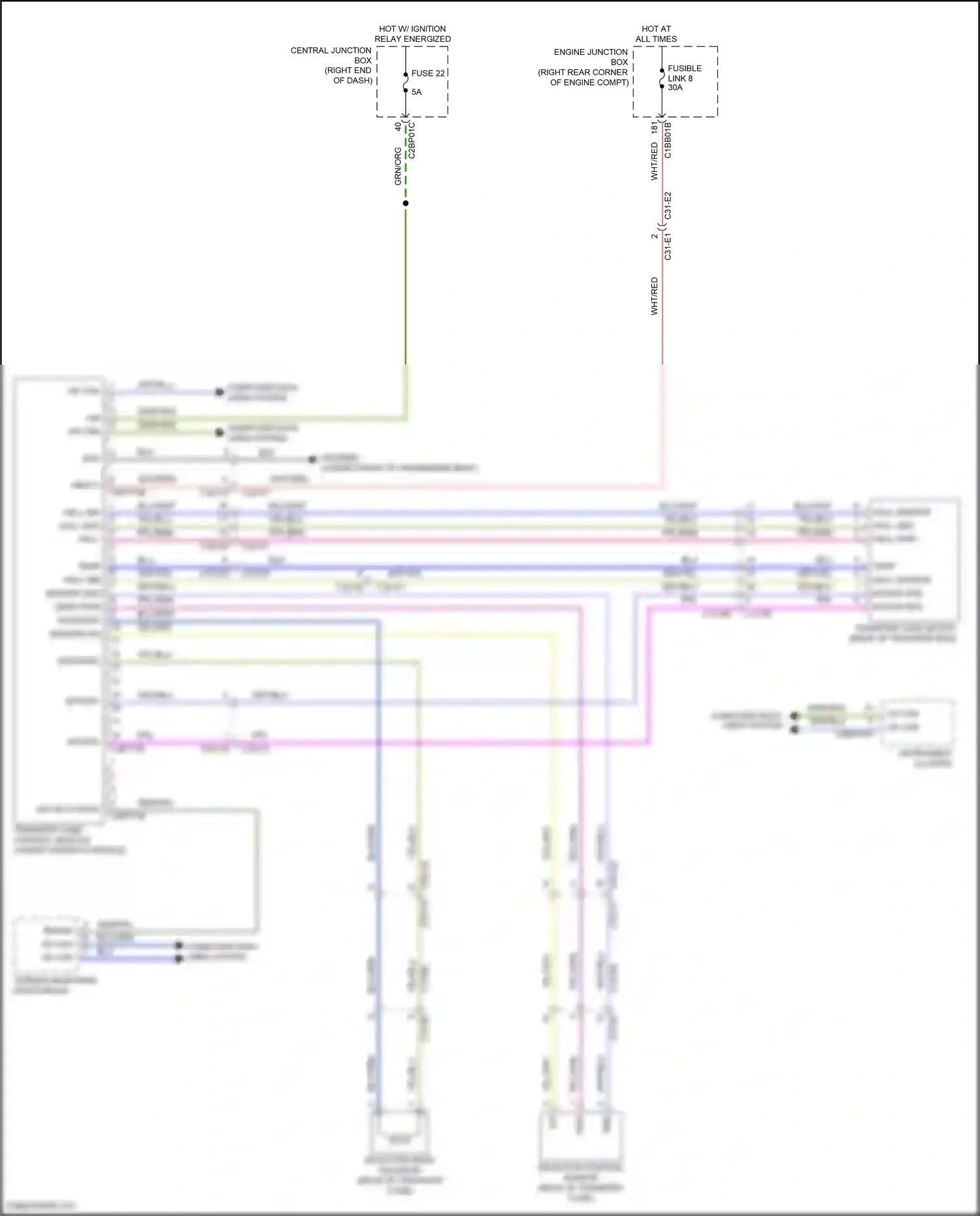 Land Rover Range Rover L405 (2012-2017) selector position sensor wiring diagram  (1 of 1)