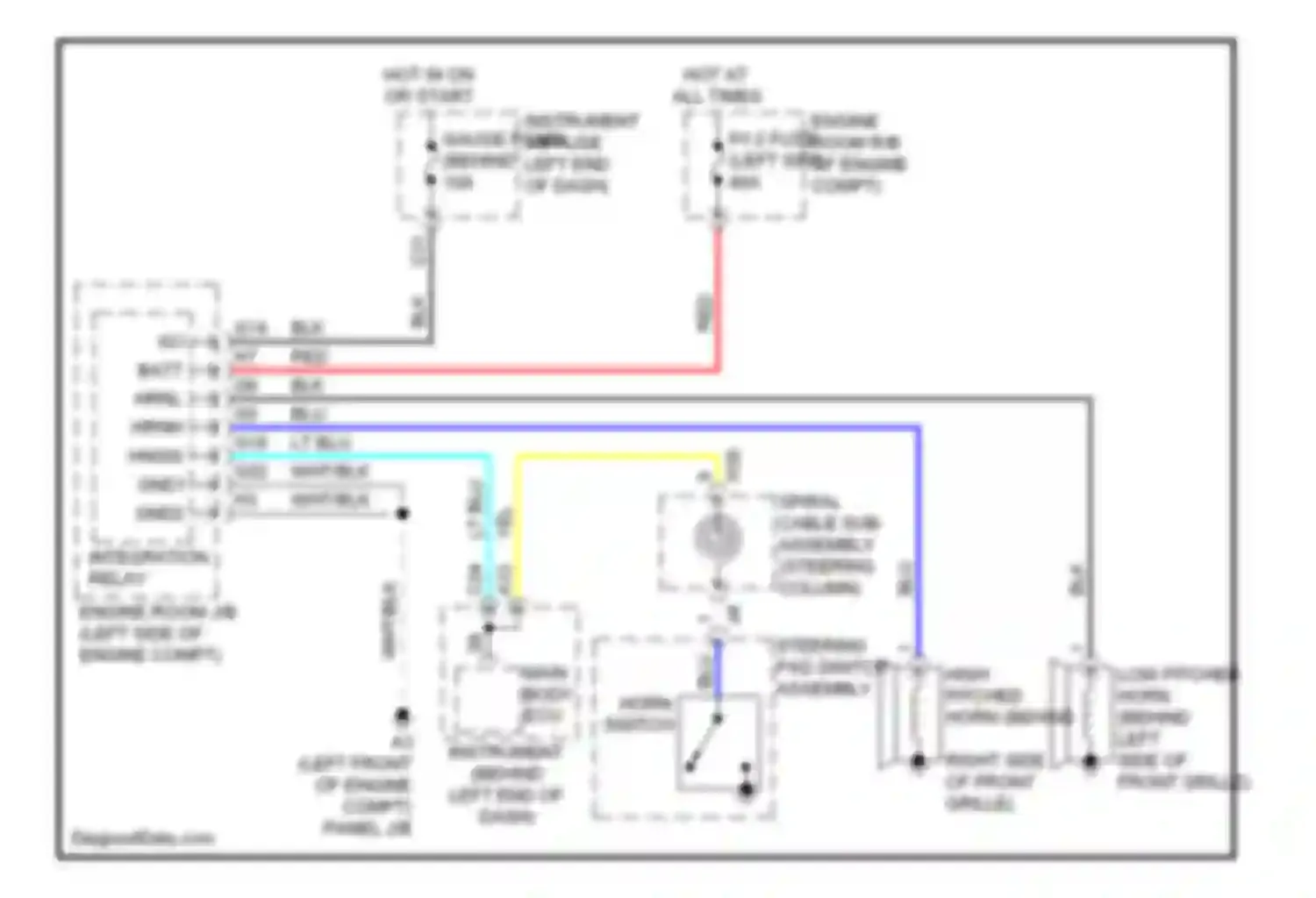 CT Lexus I (2010-2014): Horn circuit