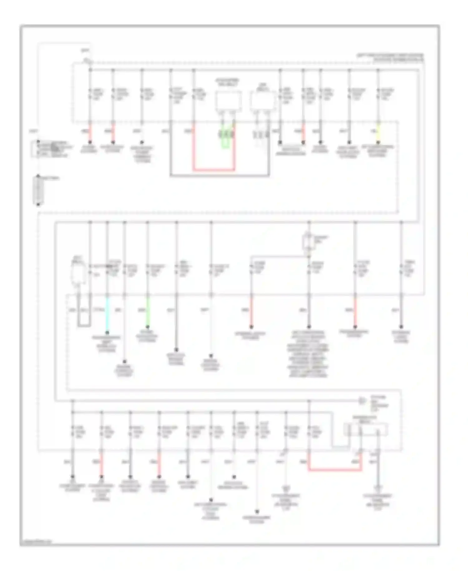 CT Lexus I (2010-2014): Power distribution circuit (1 of 3)