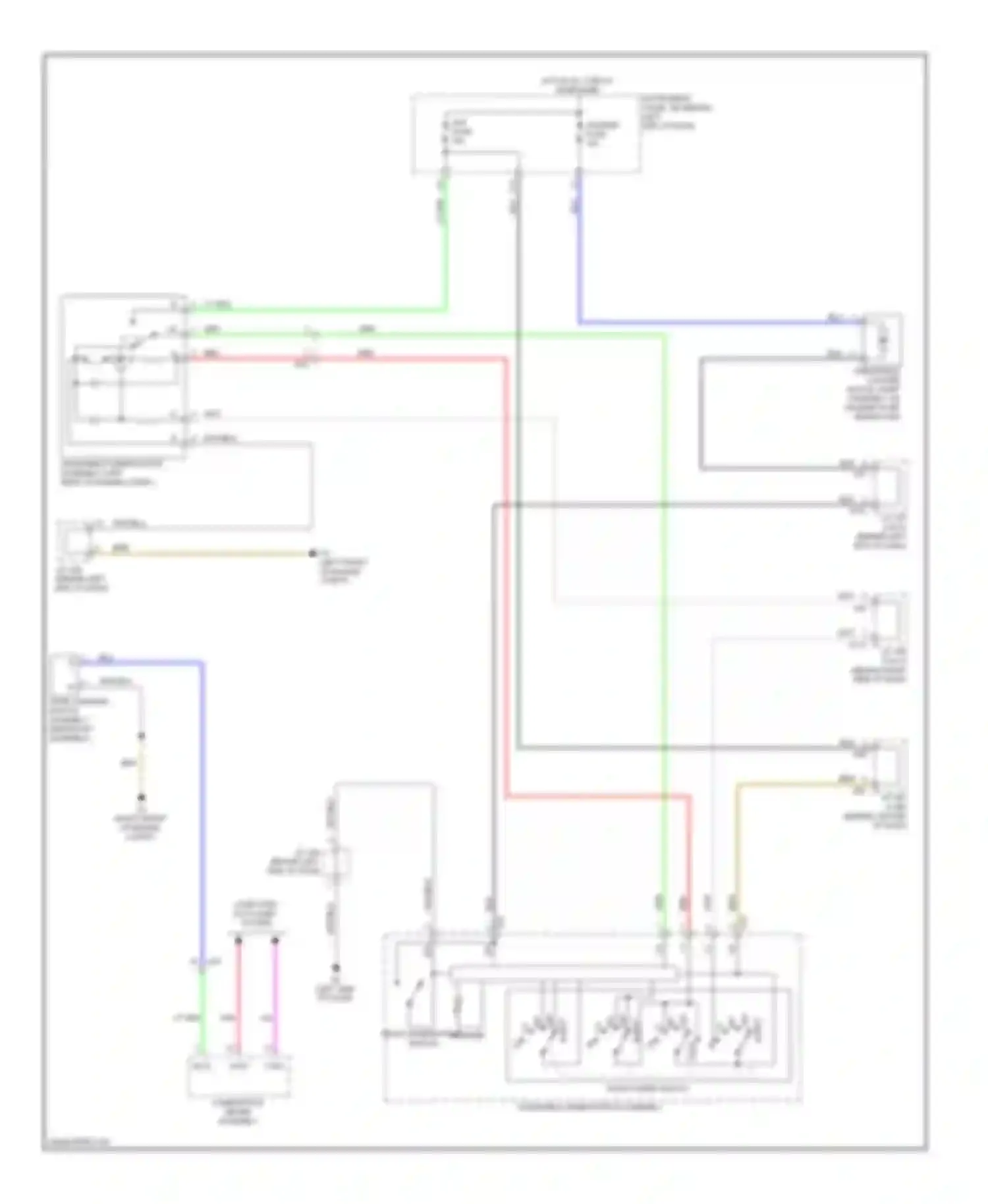 CT Lexus I (2010-2014): Front wiper/washer circuit, without auto wiper system