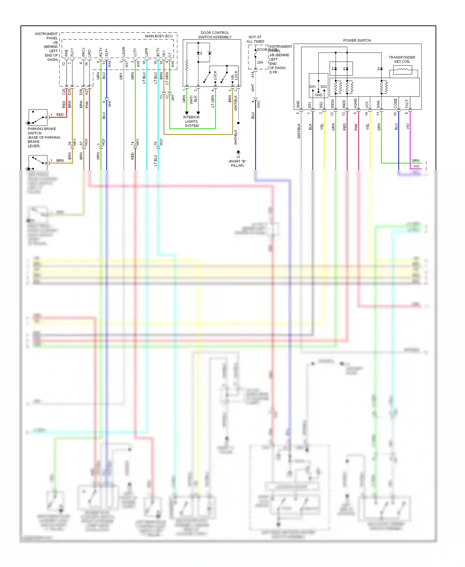 Lexus CT I (2010-2014) code wiring diagram  (1 of 2)