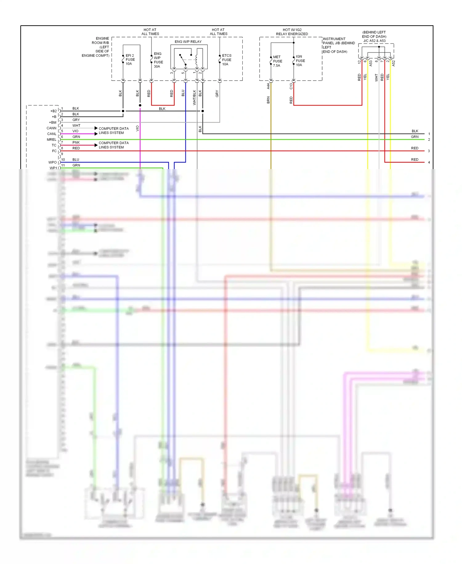 Lexus CT I (2010-2014) computer data lines system wiring diagram  (46 of 63)