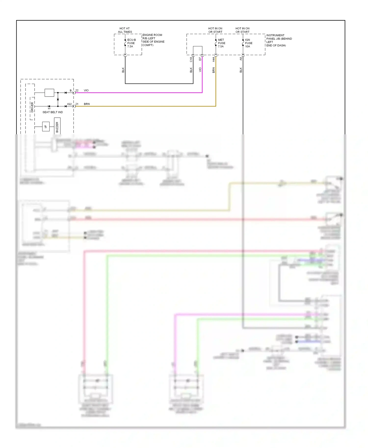 Lexus CT I (2010-2014) computer data lines system wiring diagram  (56 of 63)