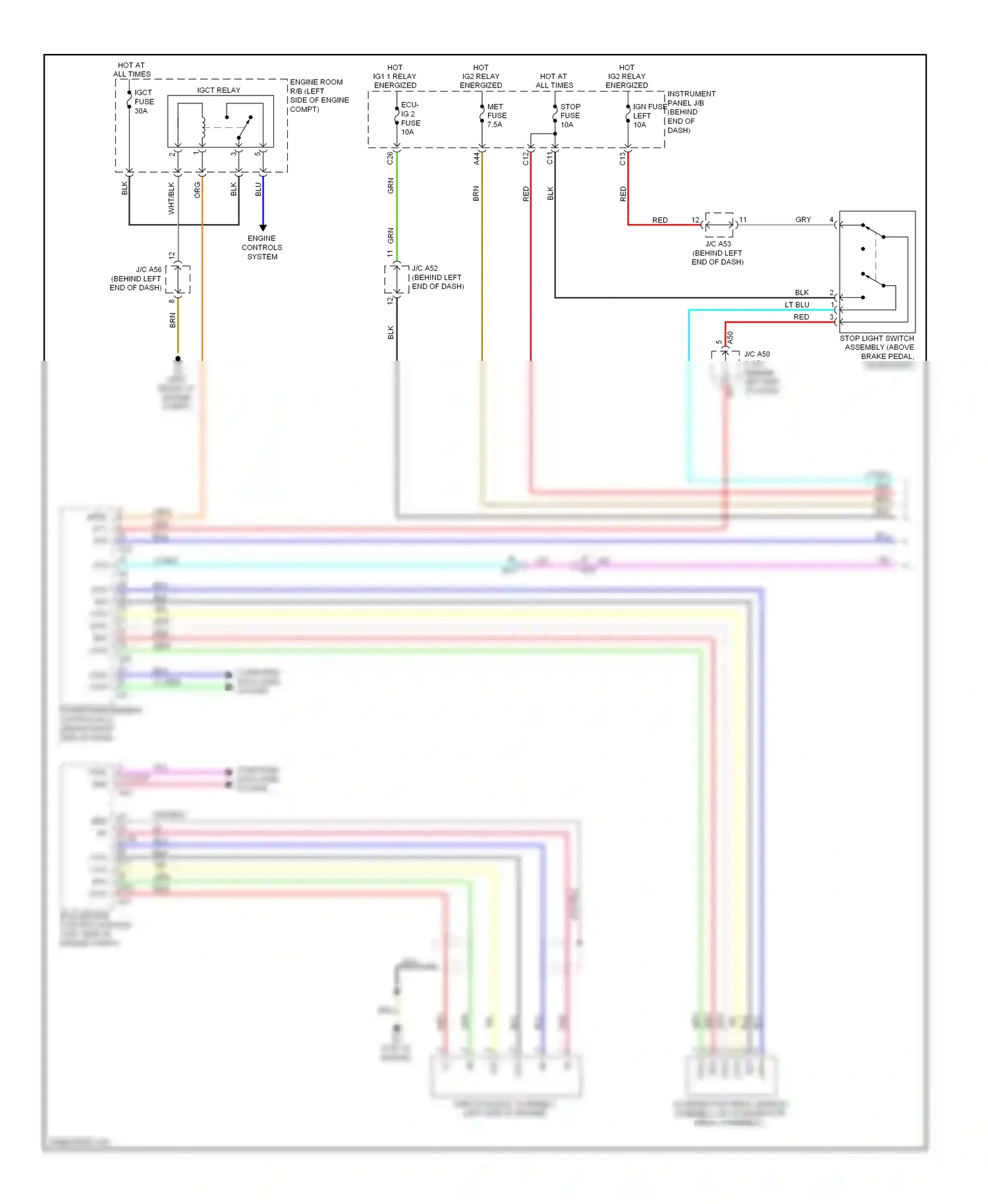 Lexus CT I (2010-2014) computer data lines system wiring diagram  (14 of 63)