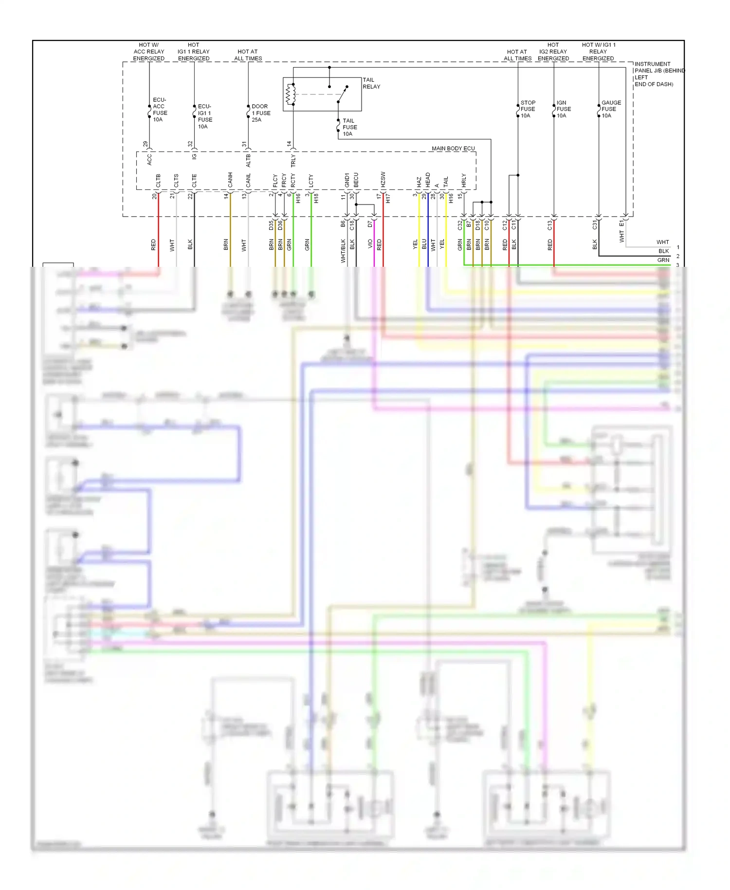 Lexus CT I (2010-2014) computer data lines system wiring diagram  (22 of 63)