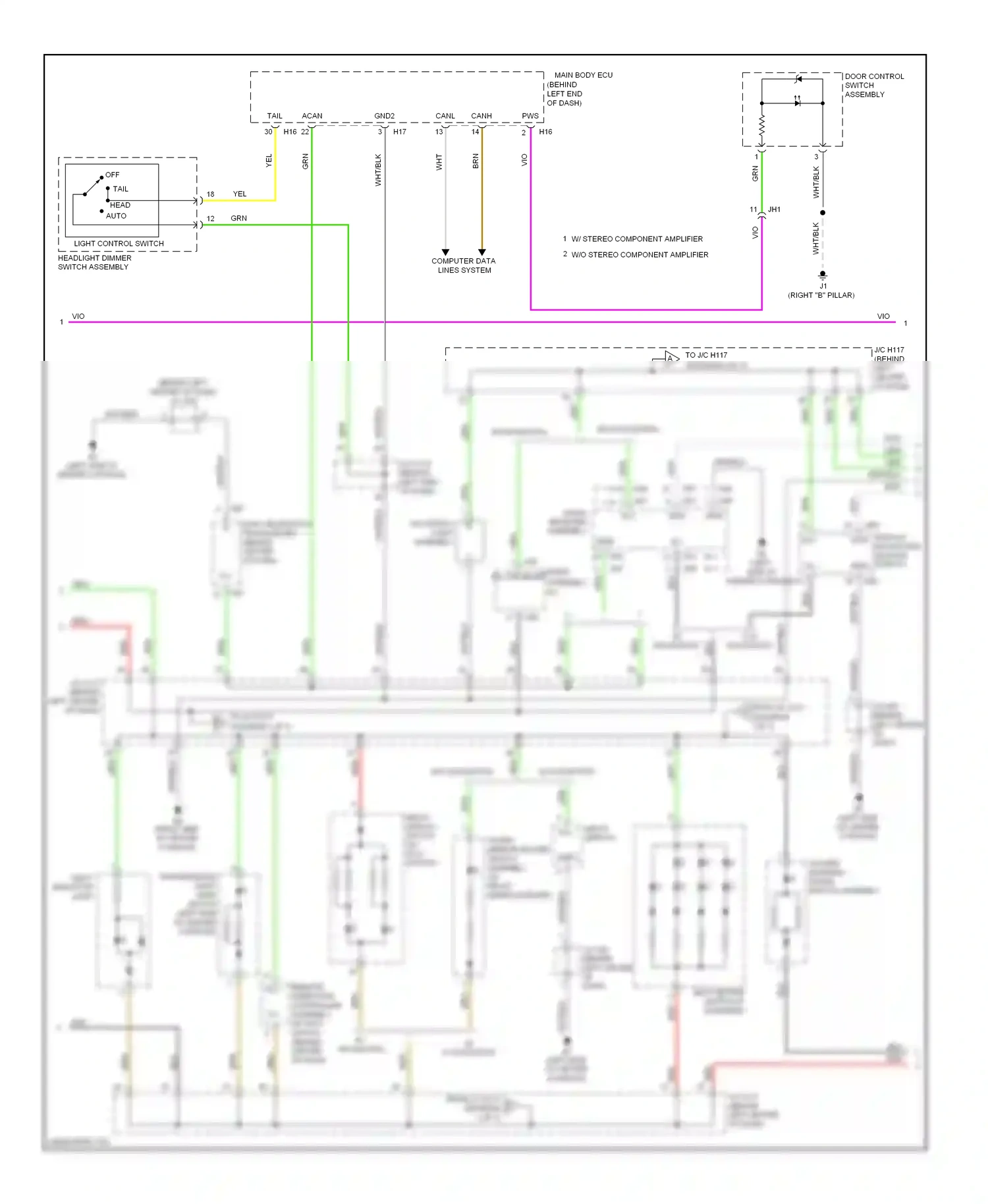 Lexus CT I (2010-2014) computer data lines system wiring diagram  (34 of 63)