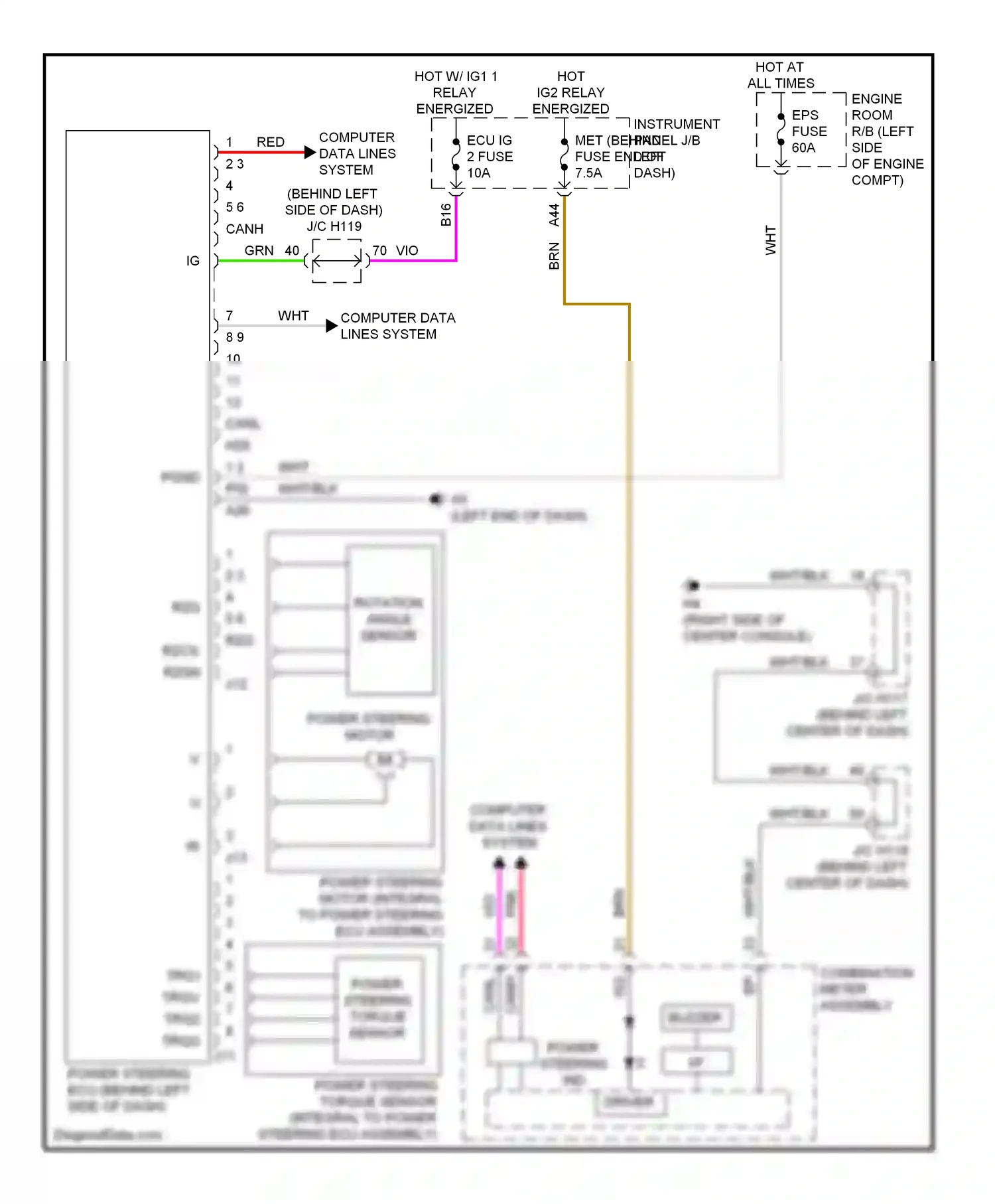 Lexus CT I (2010-2014) computer data lines system wiring diagram  (16 of 63)