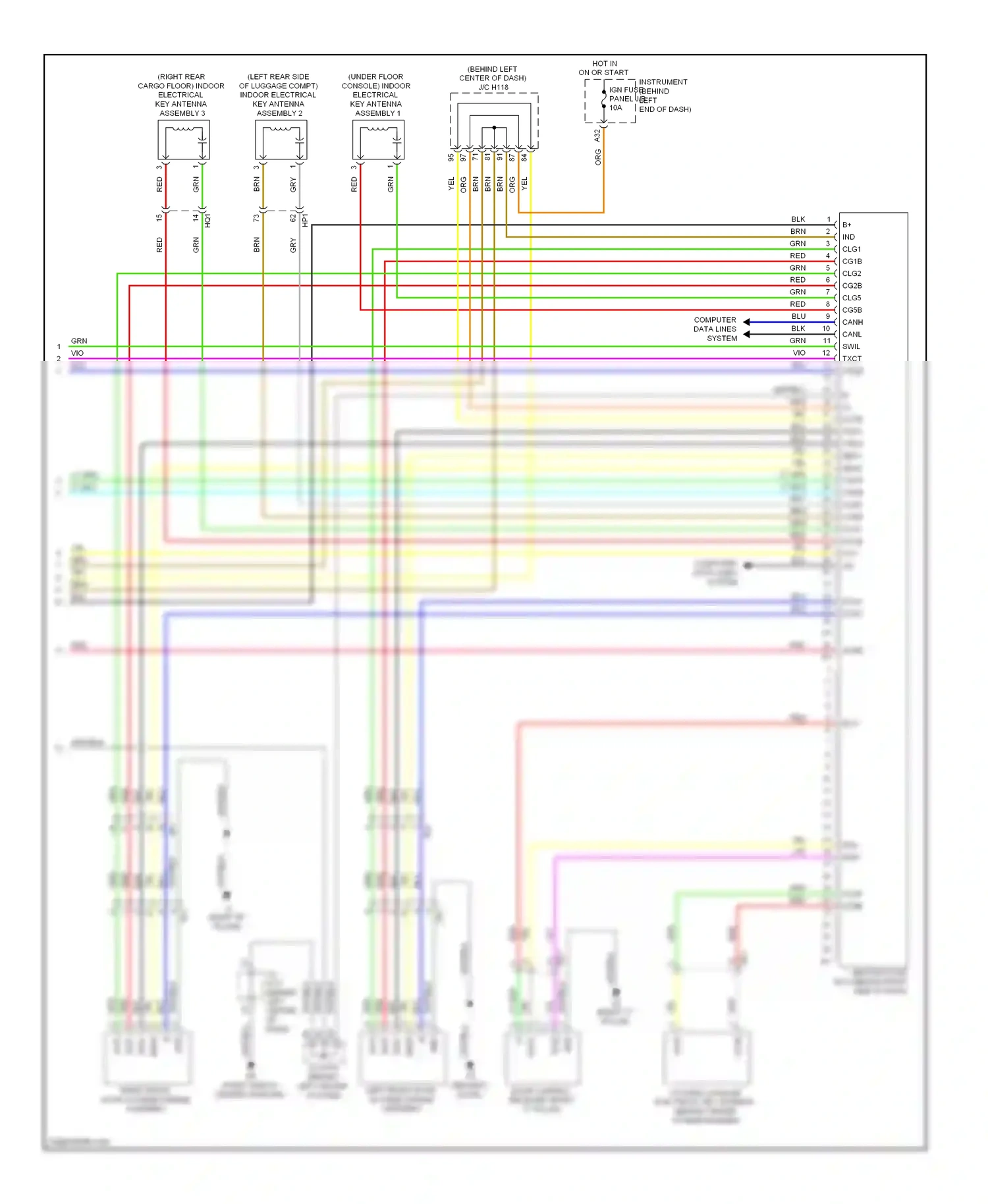 Lexus CT I (2010-2014) computer data lines system wiring diagram  (10 of 63)
