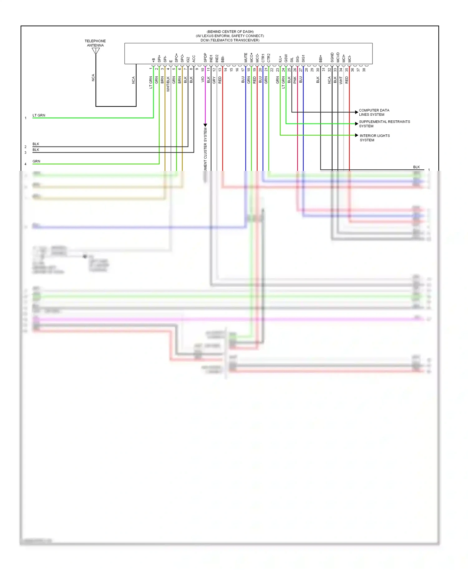 Lexus CT I (2010-2014) computer data lines system wiring diagram  (55 of 63)