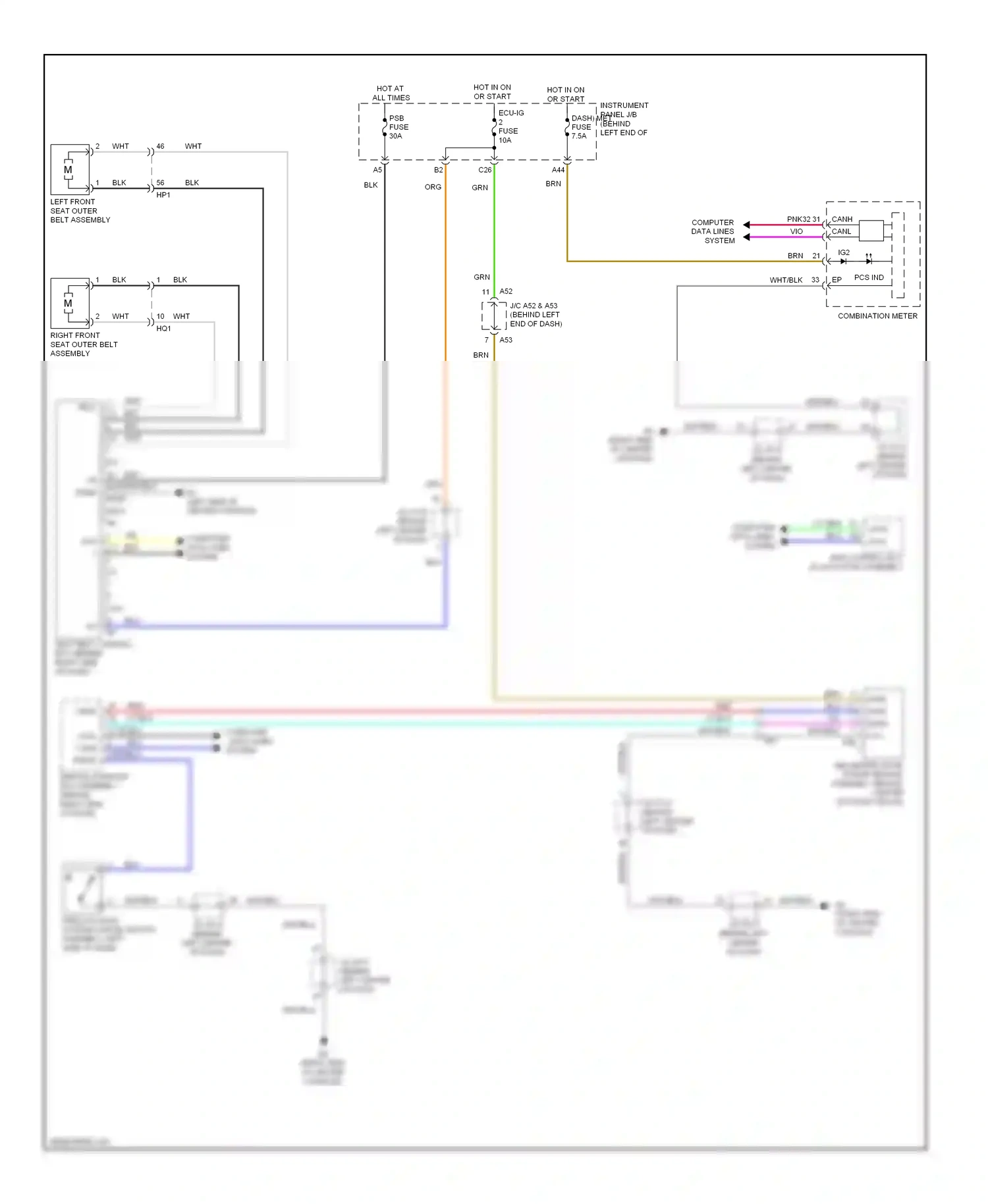 Lexus CT I (2010-2014) computer data lines system wiring diagram  (51 of 63)