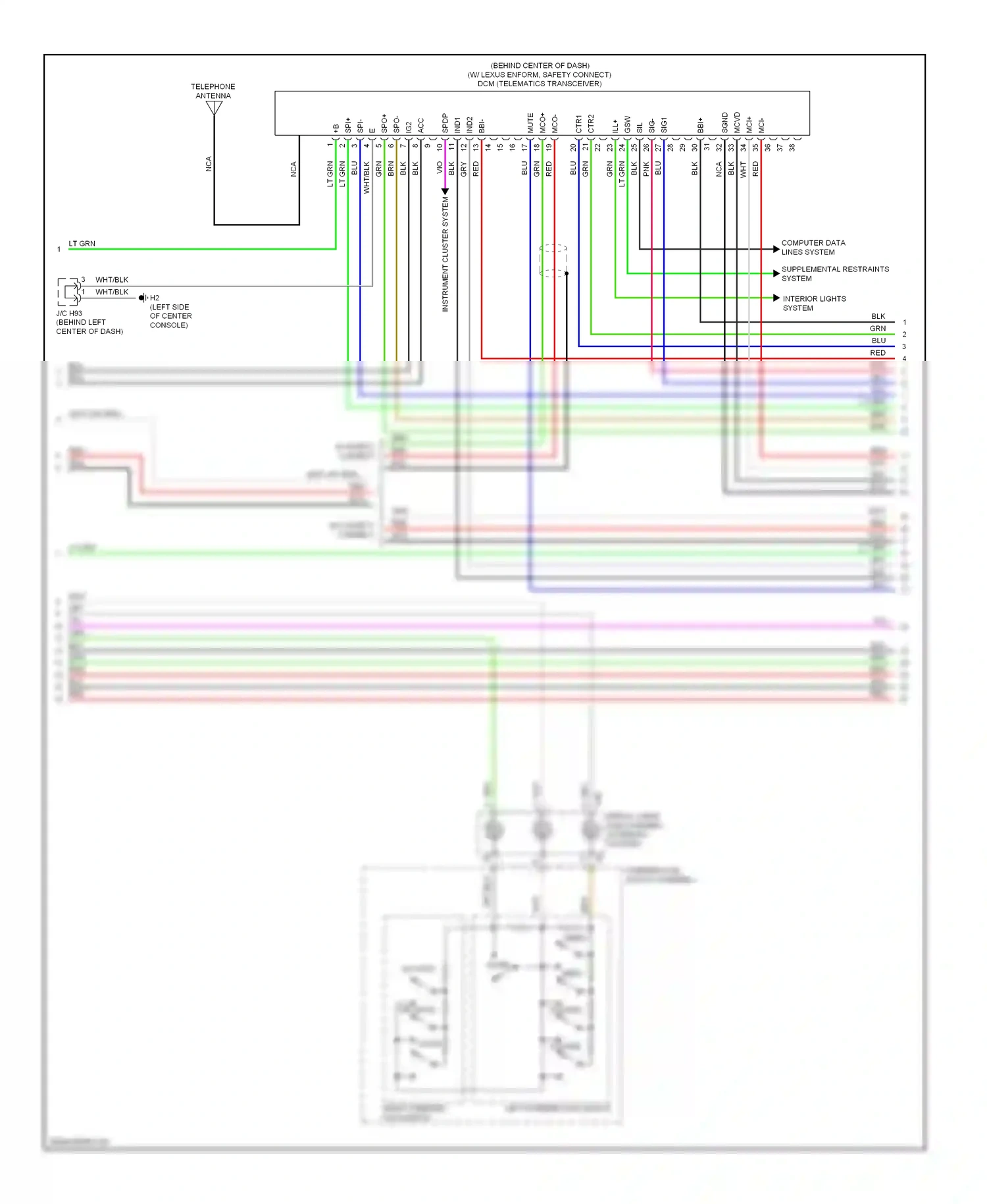 Lexus CT I (2010-2014) computer data lines system wiring diagram  (53 of 63)