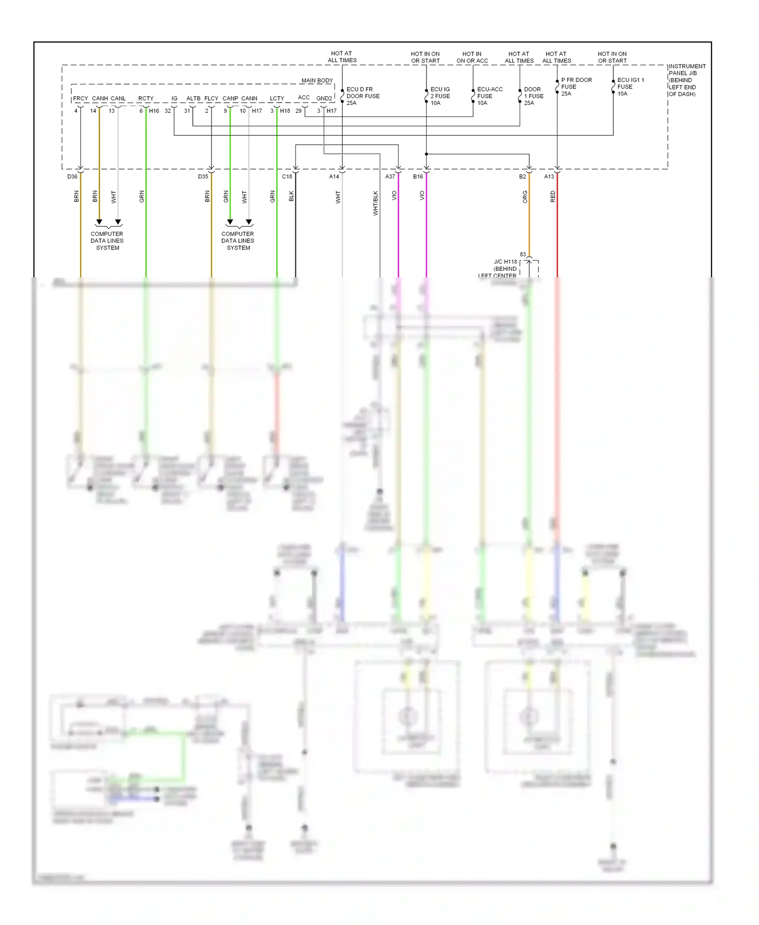 Lexus CT I (2010-2014) computer data lines system wiring diagram  (31 of 63)