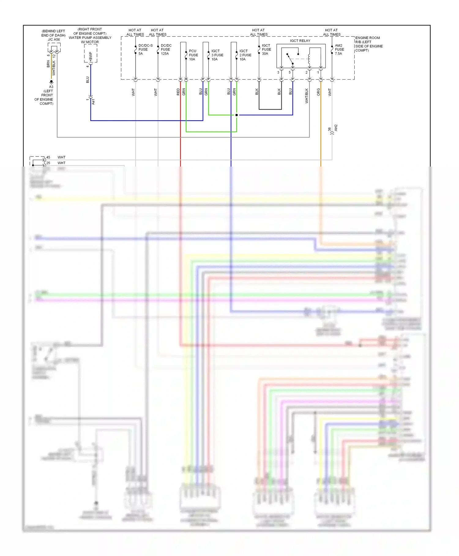 Lexus CT I (2010-2014) ev mode wiring diagram  (1 of 2)
