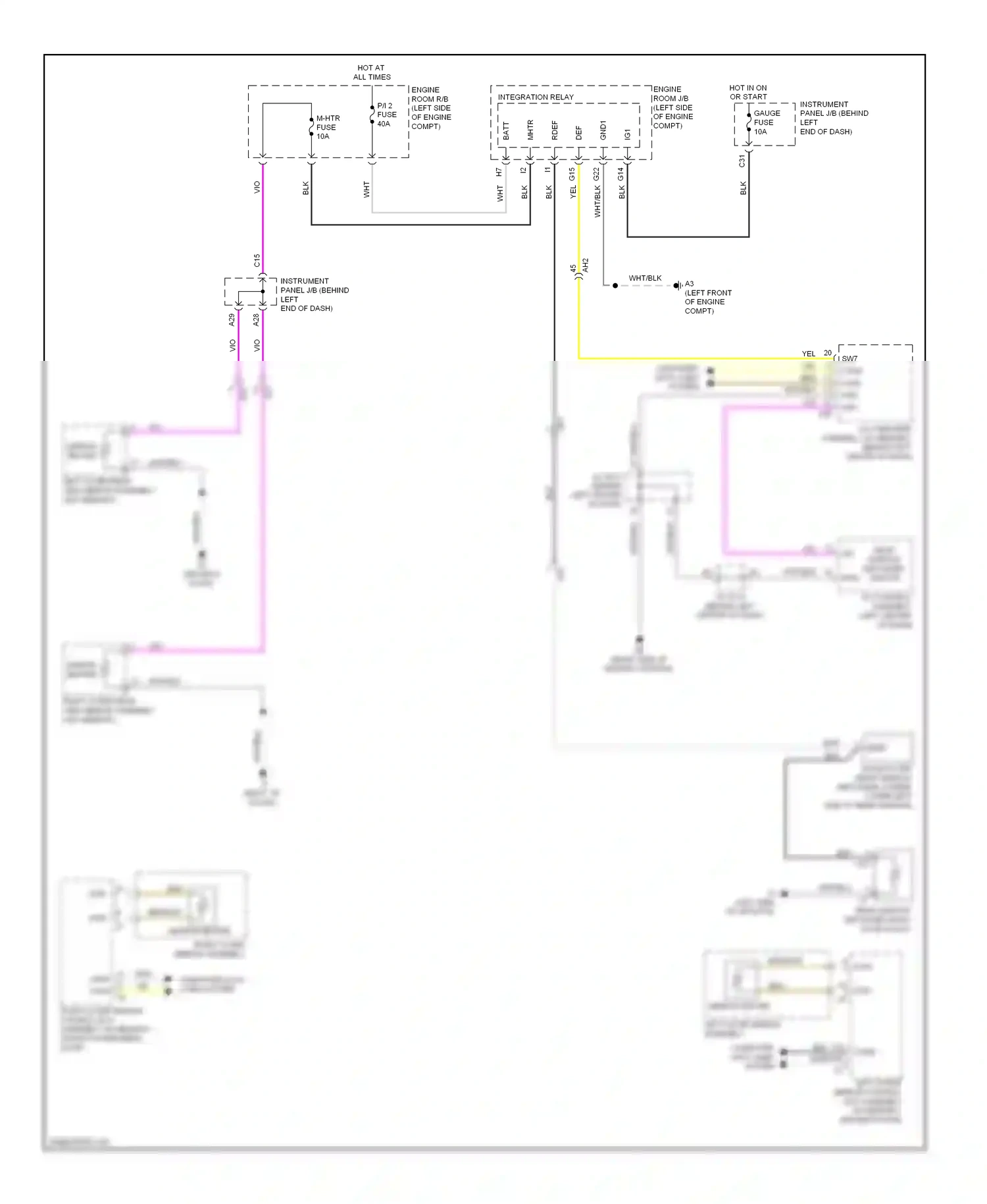 Lexus CT I (2010-2014) left outer mirror assembly wiring diagram  (1 of 1)