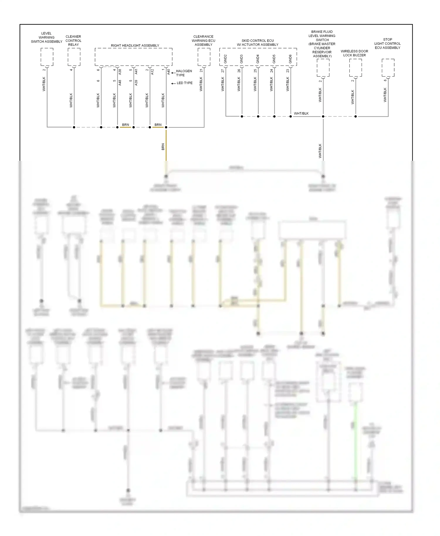 Lexus CT I (2010-2014) map light assembly wiring diagram  (4 of 12)