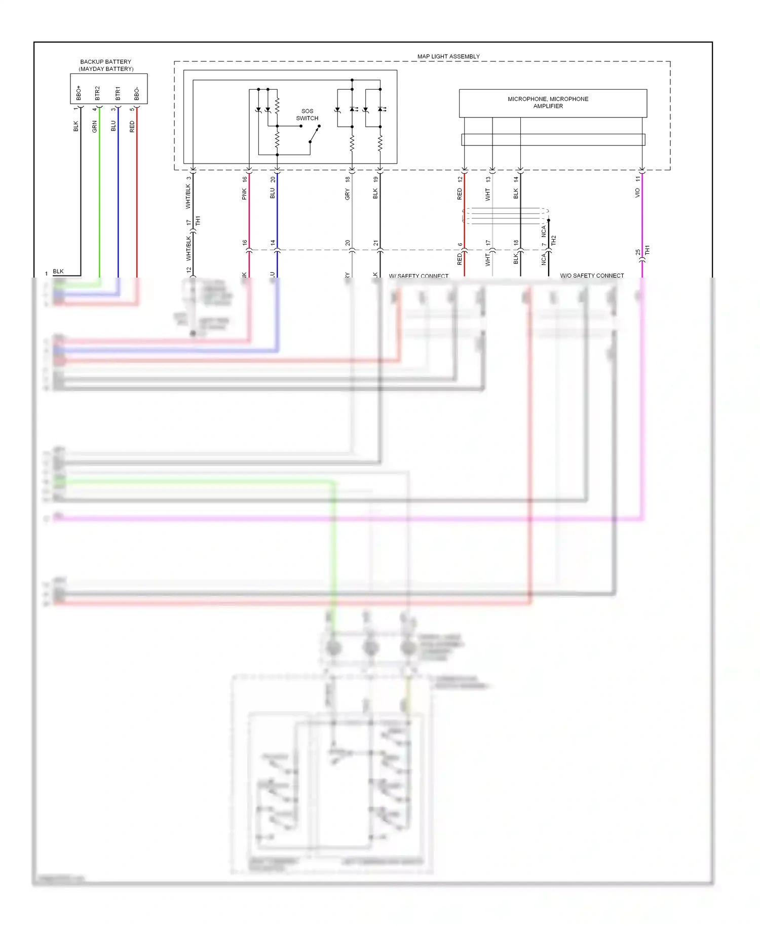 Lexus CT I (2010-2014) map light assembly wiring diagram  (12 of 12)