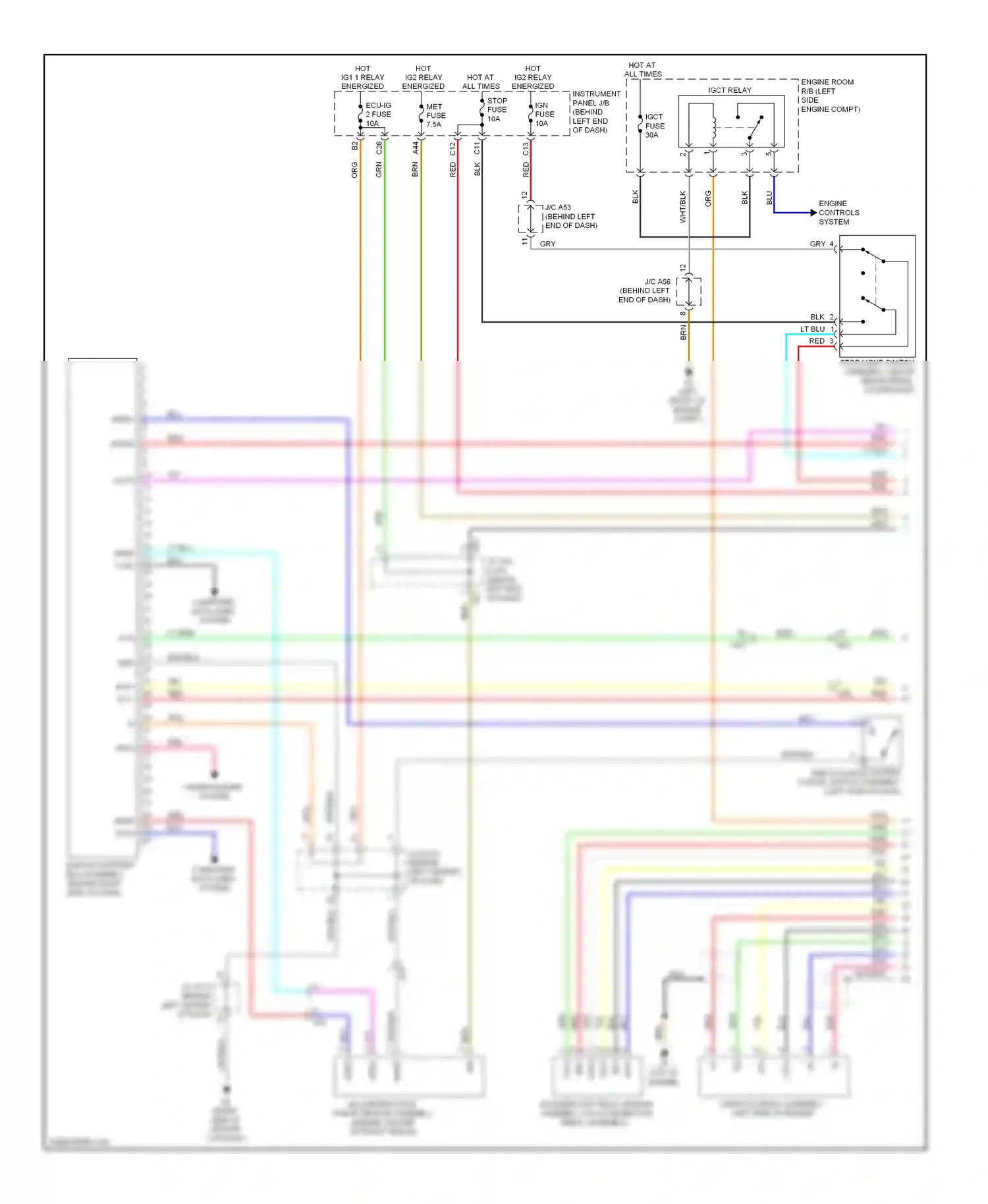 Lexus CT I (2010-2014) mode wiring diagram  (1 of 6)