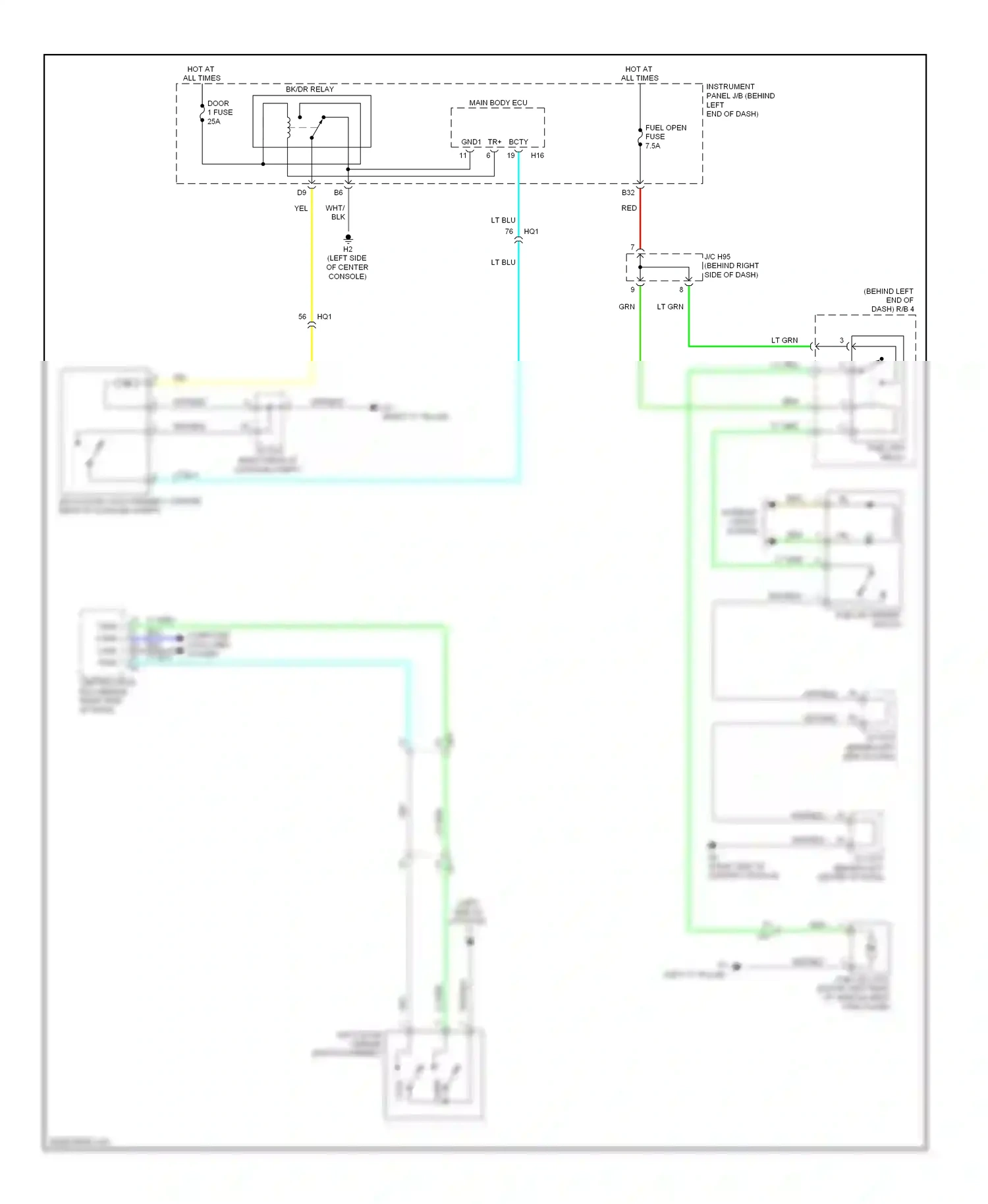 Lexus CT I (2010-2014) (open) wiring diagram  (2 of 2)