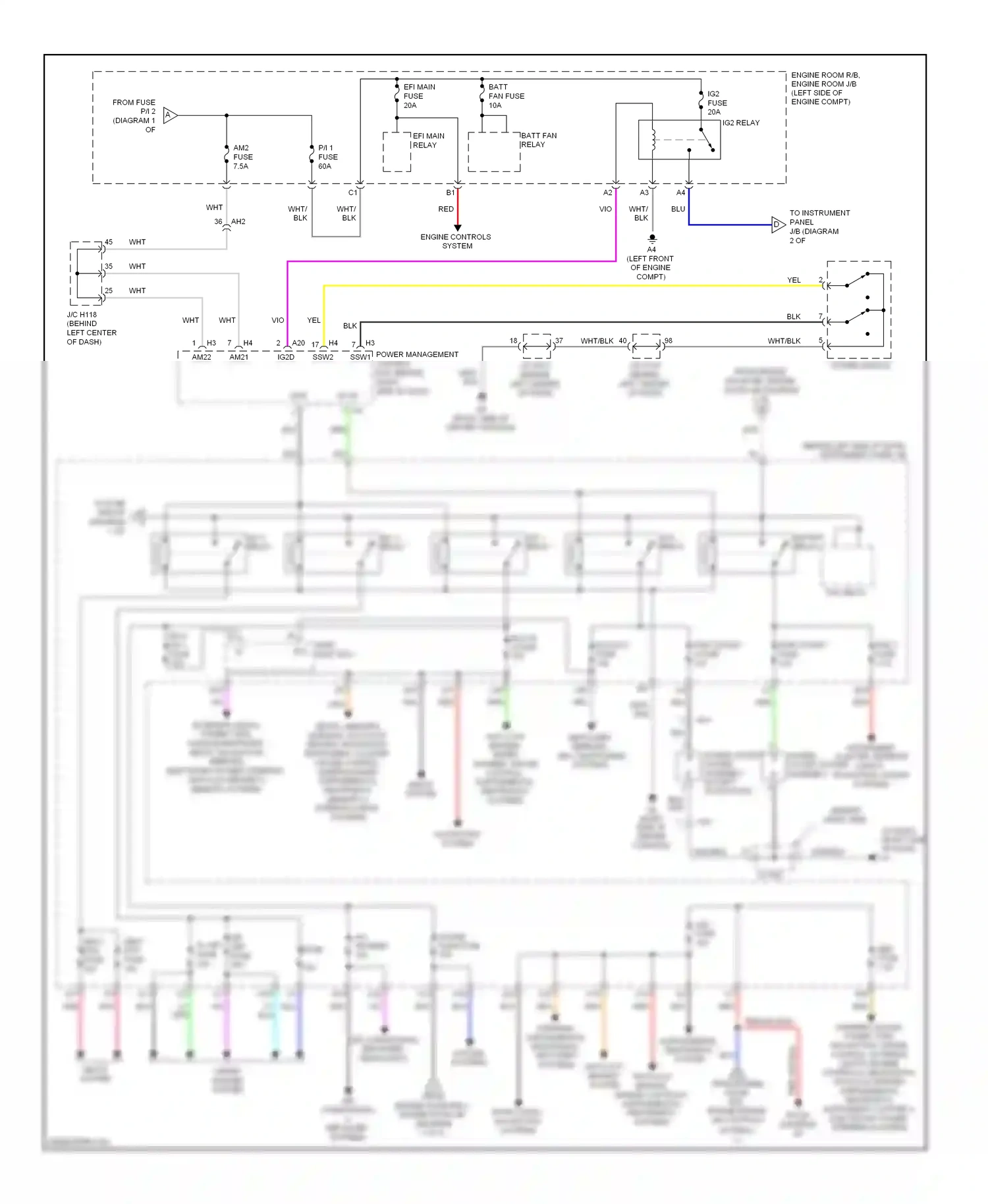 Lexus CT I (2010-2014) power outlet socket assembly (except navigation) wiring diagram  (1 of 1)