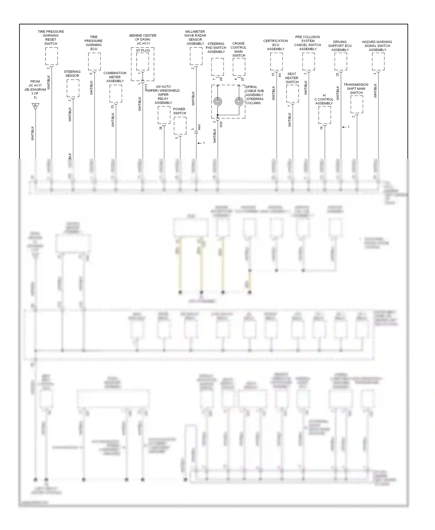 Lexus CT I (2010-2014) steering sensor wiring diagram  (1 of 1)