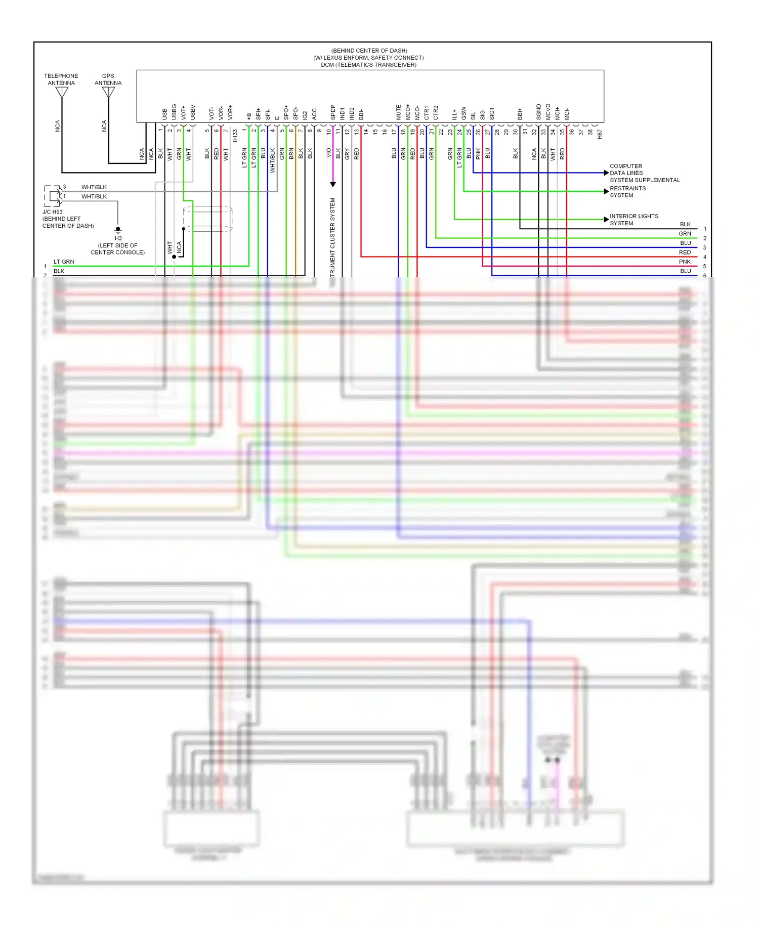 Lexus CT I (2010-2014) ulo+ wiring diagram  (1 of 3)