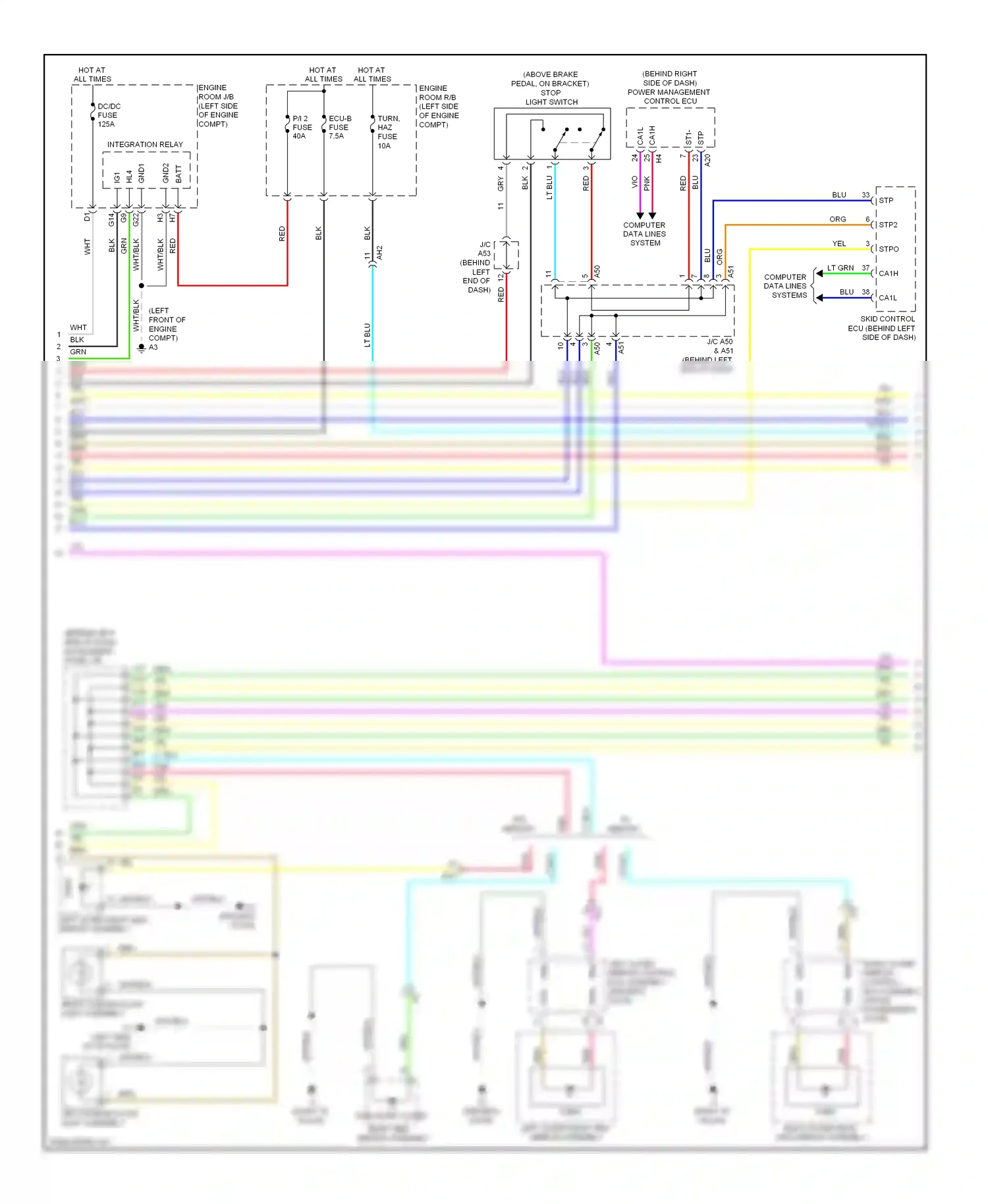 Lexus CT I (2010-2014) w/ memory wiring diagram  (1 of 3)