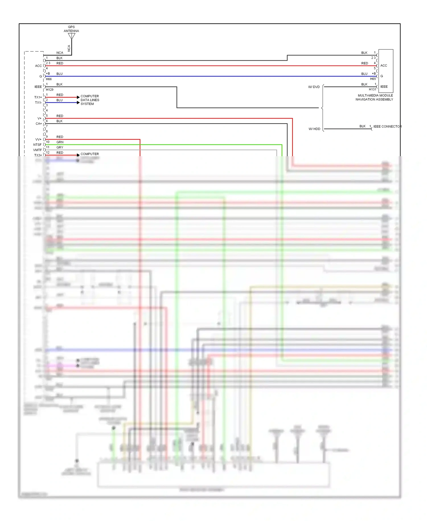 Lexus CT I (2010-2014) (w/ sdars) wiring diagram  (1 of 4)