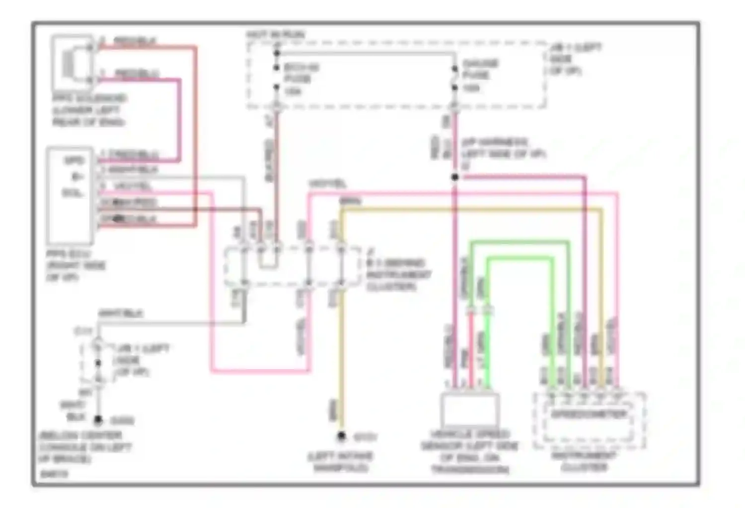 ES Lexus XV10 facelift (1994-1996): Electronic power steering circuit