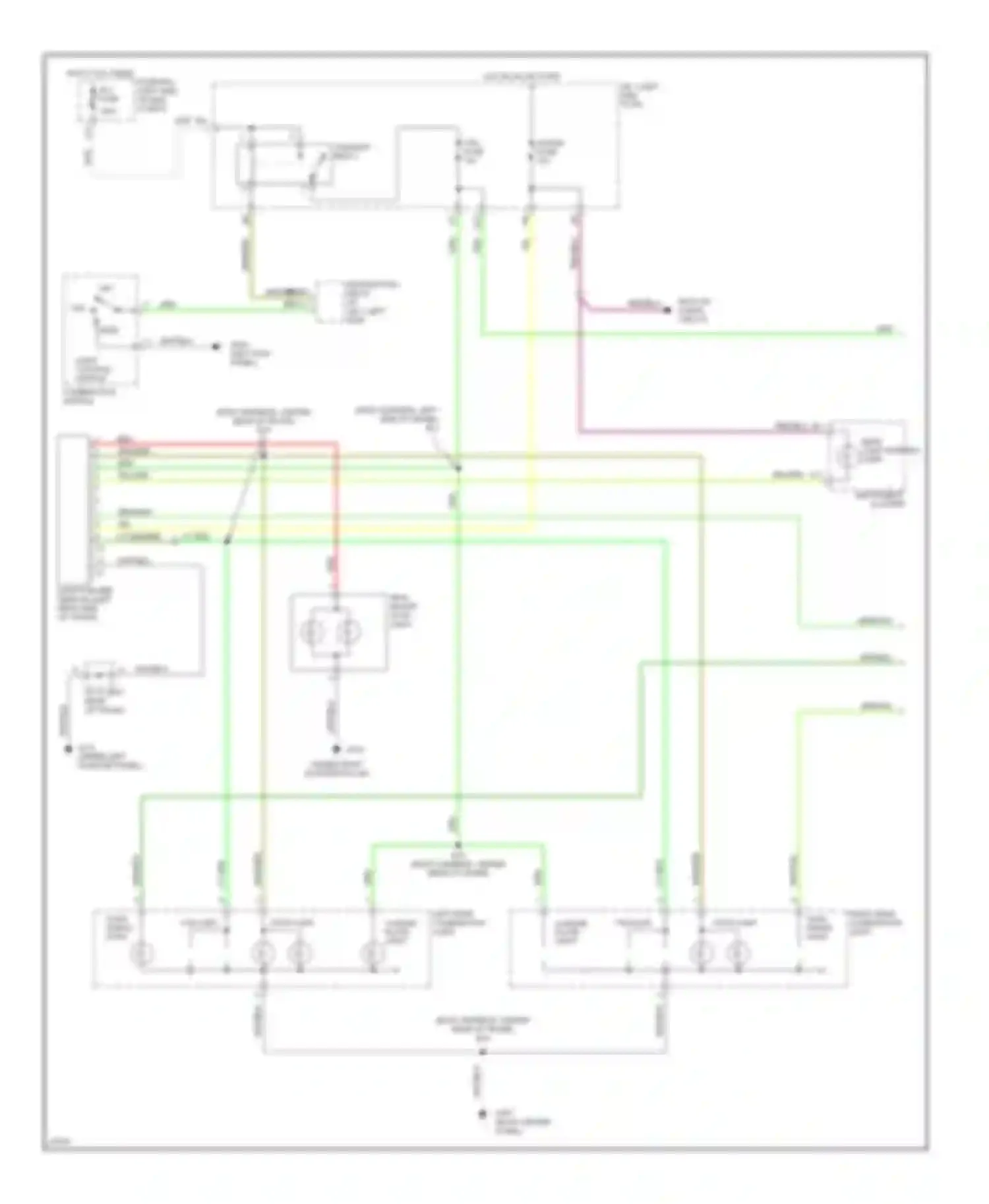 ES Lexus XV10 facelift (1994-1996): Exterior lamps circuit (1 of 2)