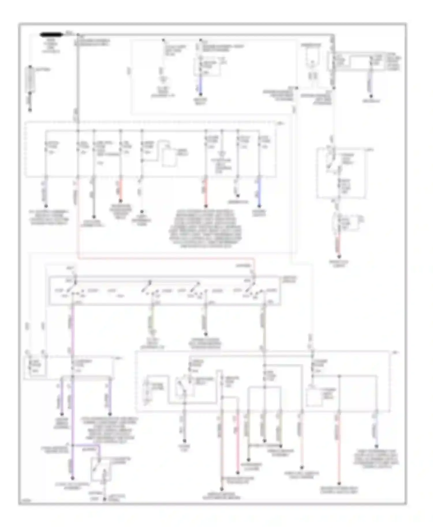 ES Lexus XV10 facelift (1994-1996): Power distribution circuit (1 of 2)