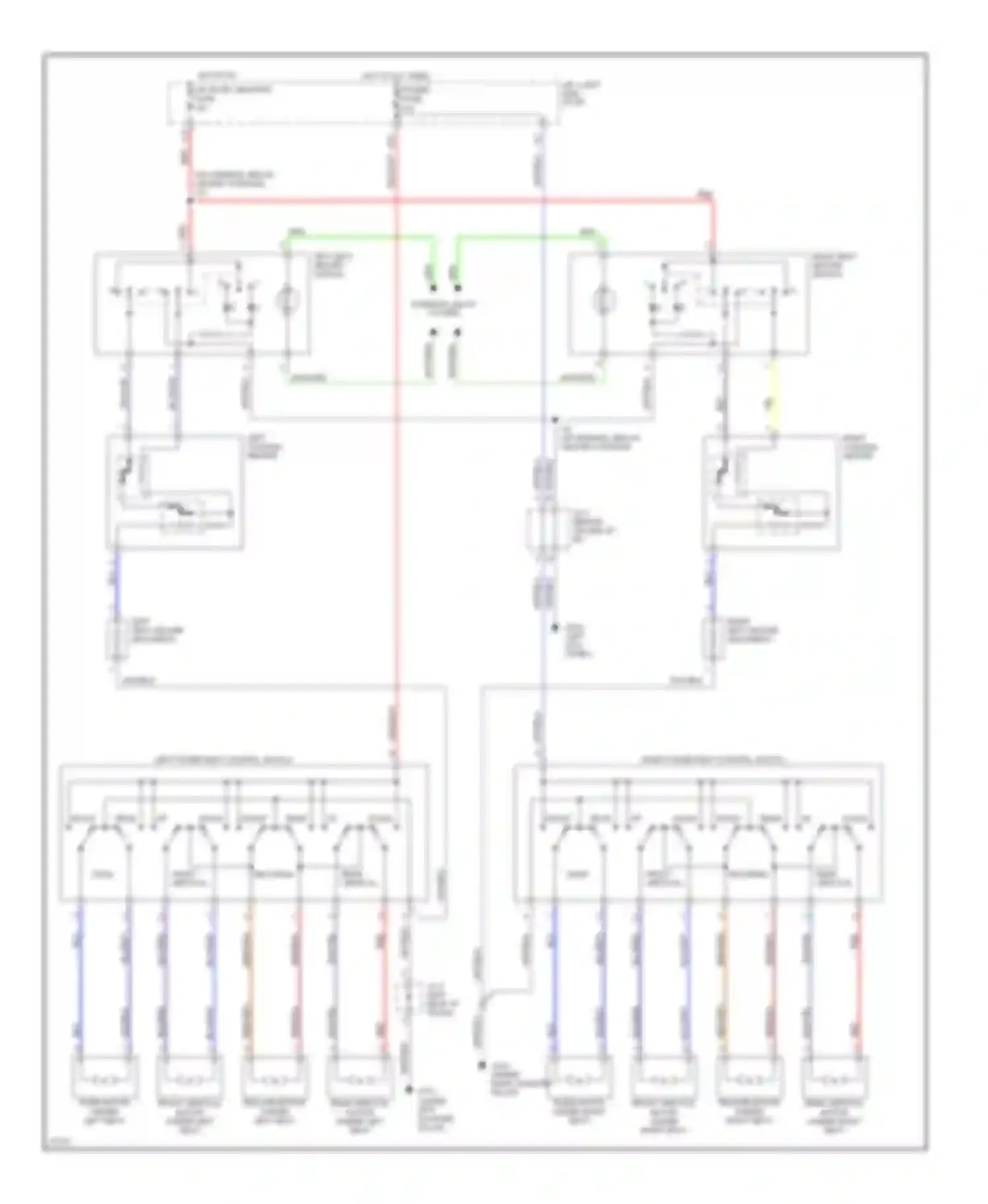 ES Lexus XV10 facelift (1994-1996): Power seat circuits