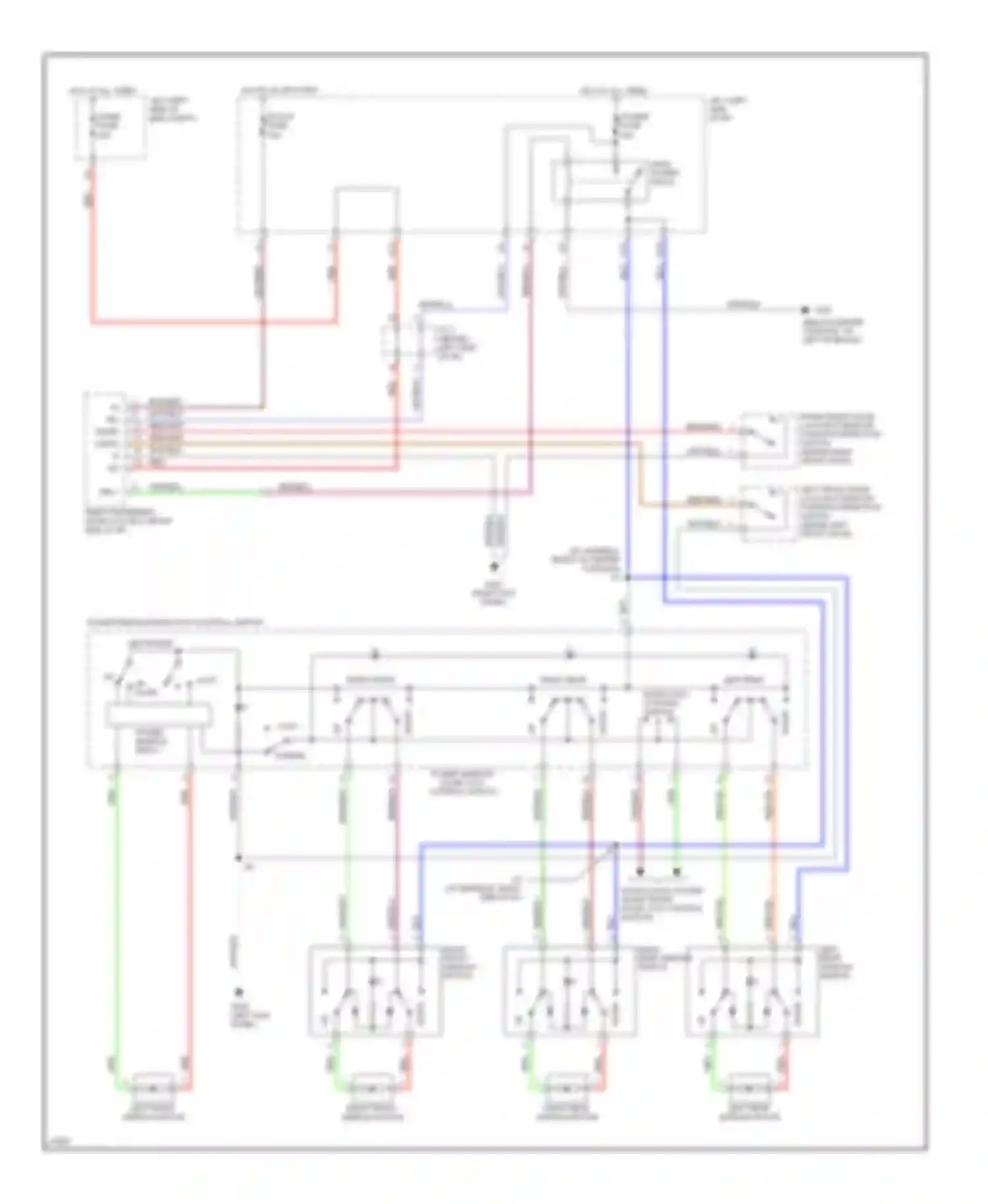 ES Lexus XV10 facelift (1994-1996): Power window circuit