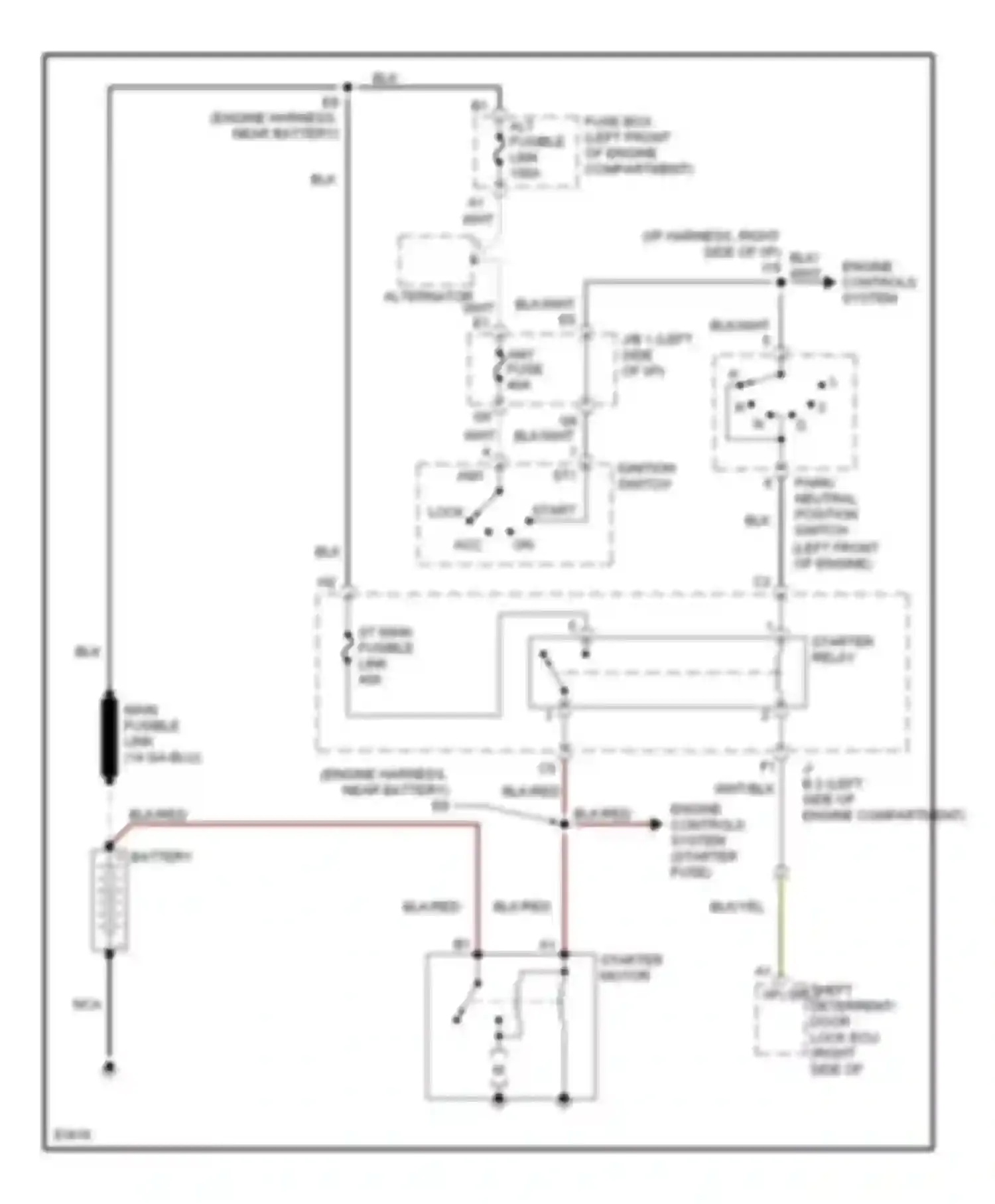 ES Lexus XV10 facelift (1994-1996): Starting circuit
