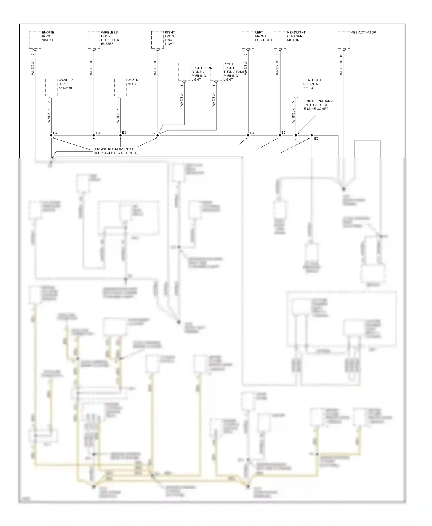 Wiring diagram abs ecu for Lexus ES XV10 facelift (1994-1996) (1 of 1)