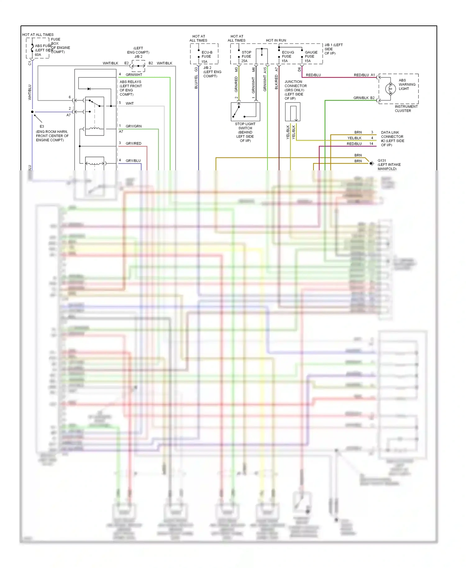 Wiring diagram blk for Lexus ES XV10 facelift (1994-1996) (3 of 35)