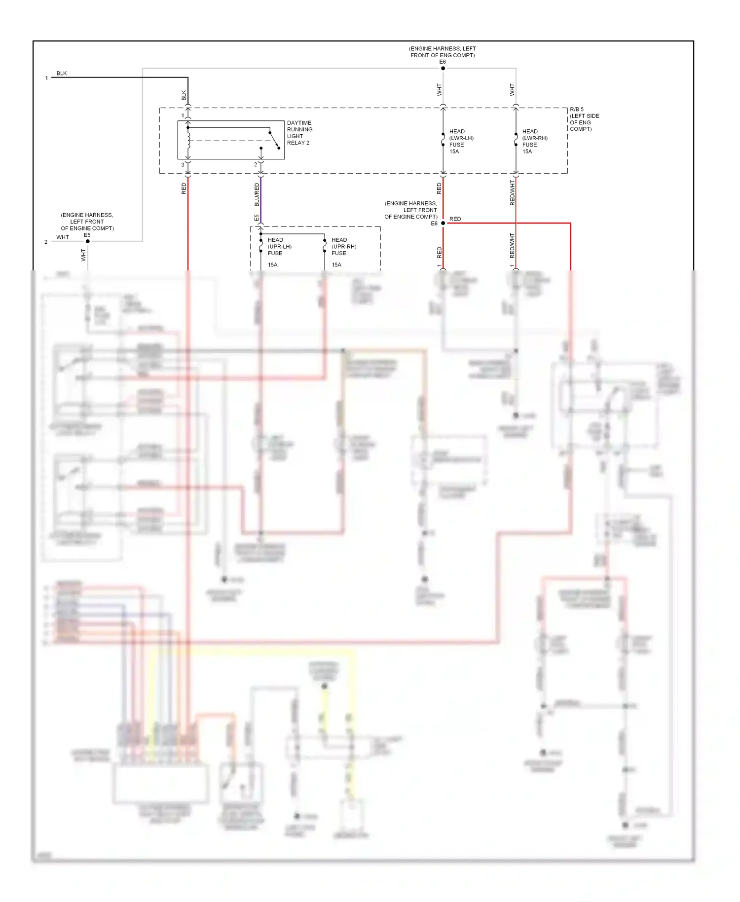 Wiring diagram blu/red for Lexus ES XV10 facelift (1994-1996) (11 of 23)
