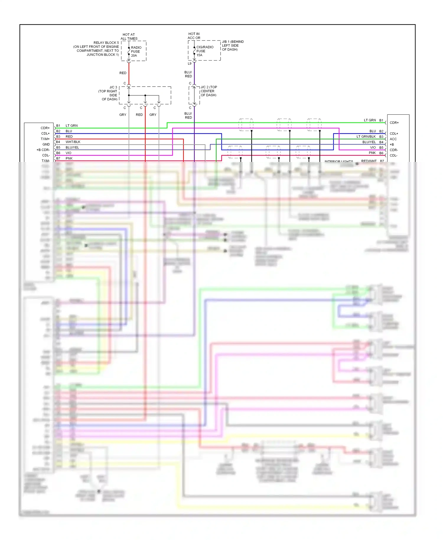 Wiring diagram brn for Lexus ES XV10 facelift (1994-1996) (15 of 17)