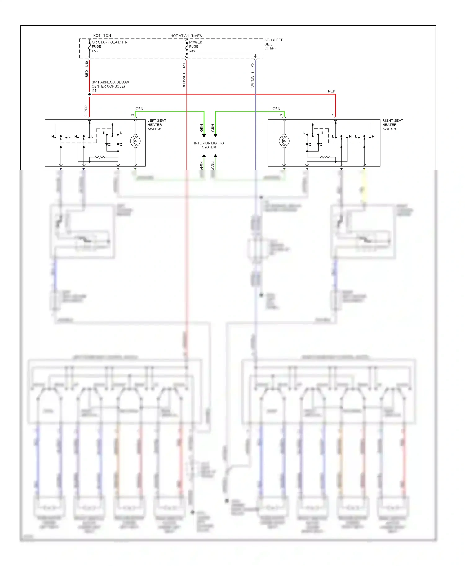 Wiring diagram front vertical for Lexus ES XV10 facelift (1994-1996) (1 of 1)