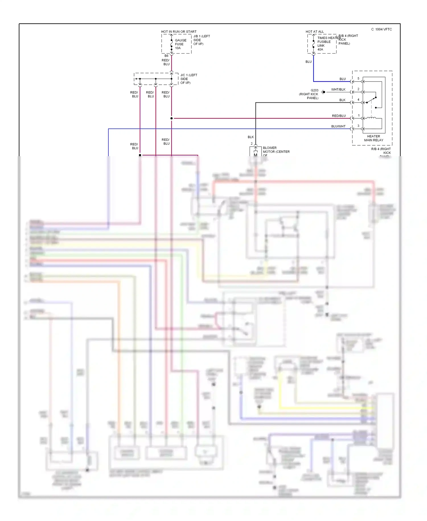 Lexus ES XV10 facelift (1994-1996) (left kick panel) wiring diagram  (2 of 28)