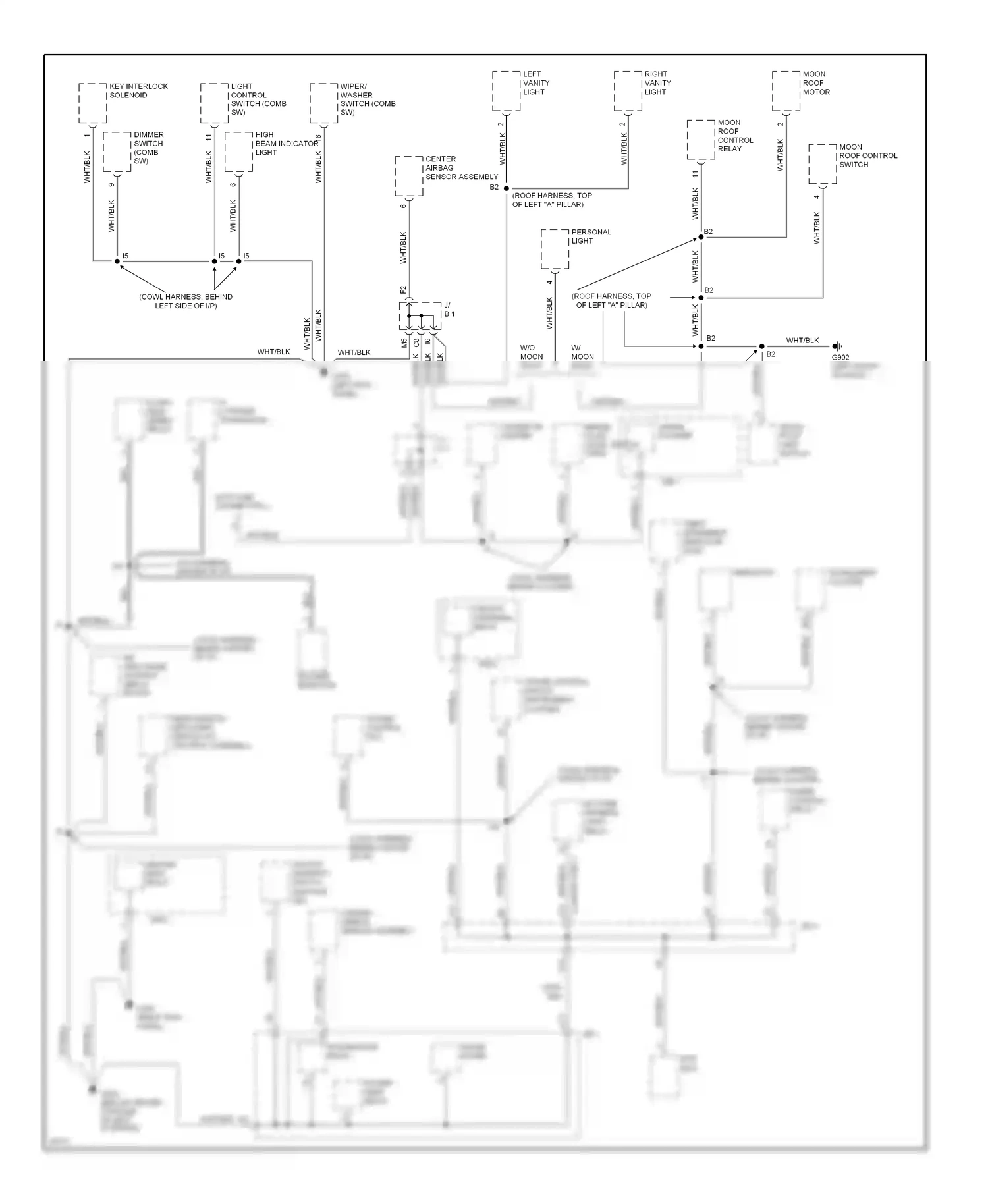 Wiring diagram r/b 6 for Lexus ES XV10 facelift (1994-1996) (1 of 1)