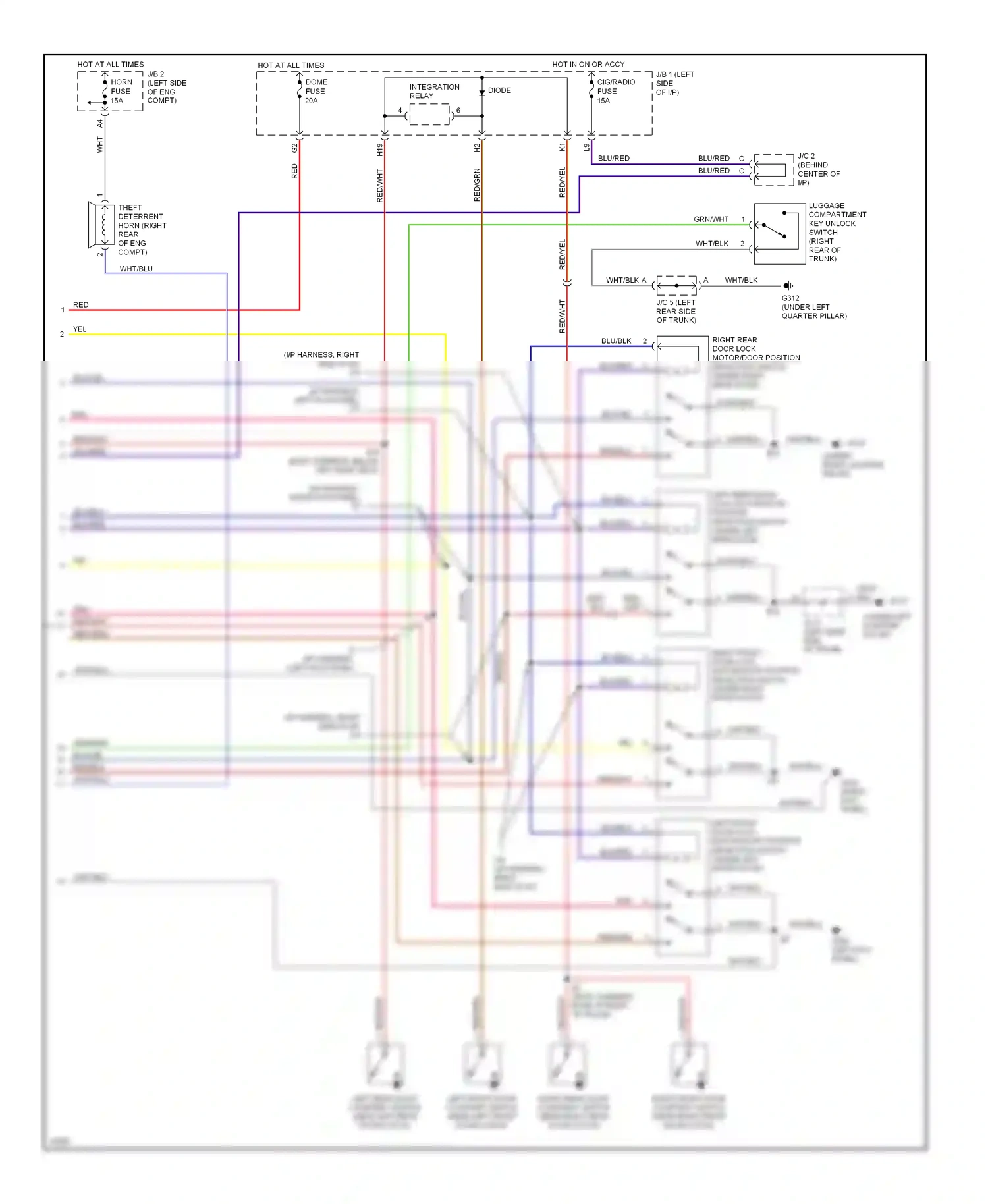 Wiring diagram wht/blu for Lexus ES XV10 facelift (1994-1996) (10 of 18)