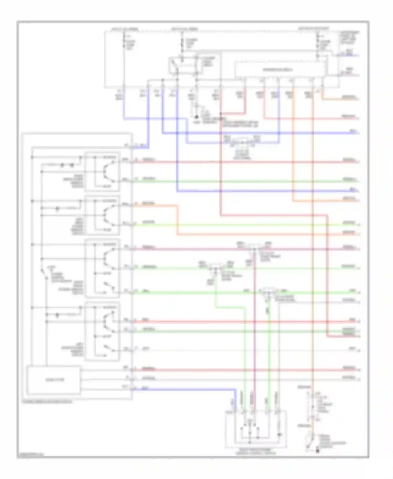 ES Lexus XV20 (1996-2001): Power window circuit (1 of 2)